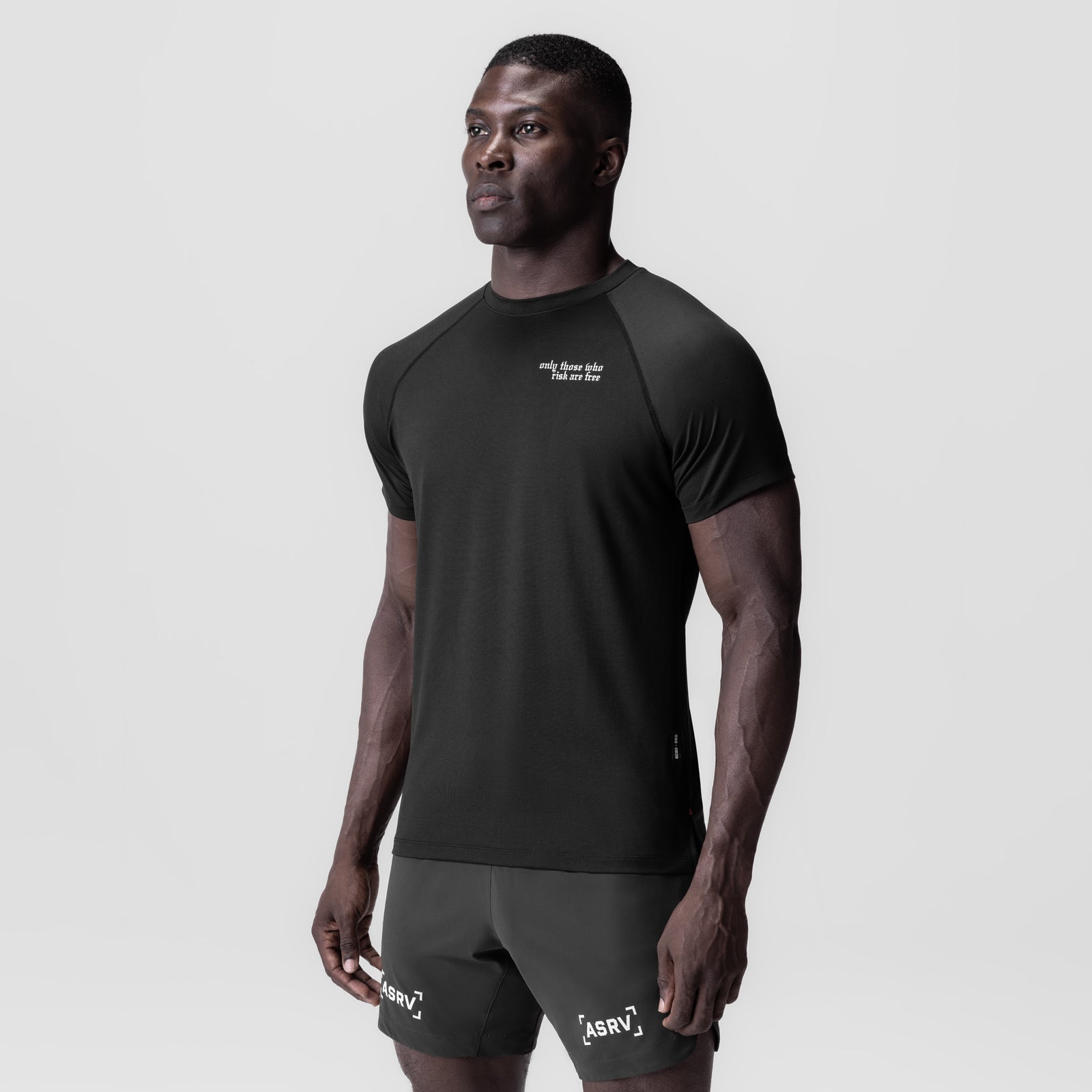 0839. 3D-Lite® 2.0 Lycra® Fitted Tee Black "Brush Wings" | ASRV US
