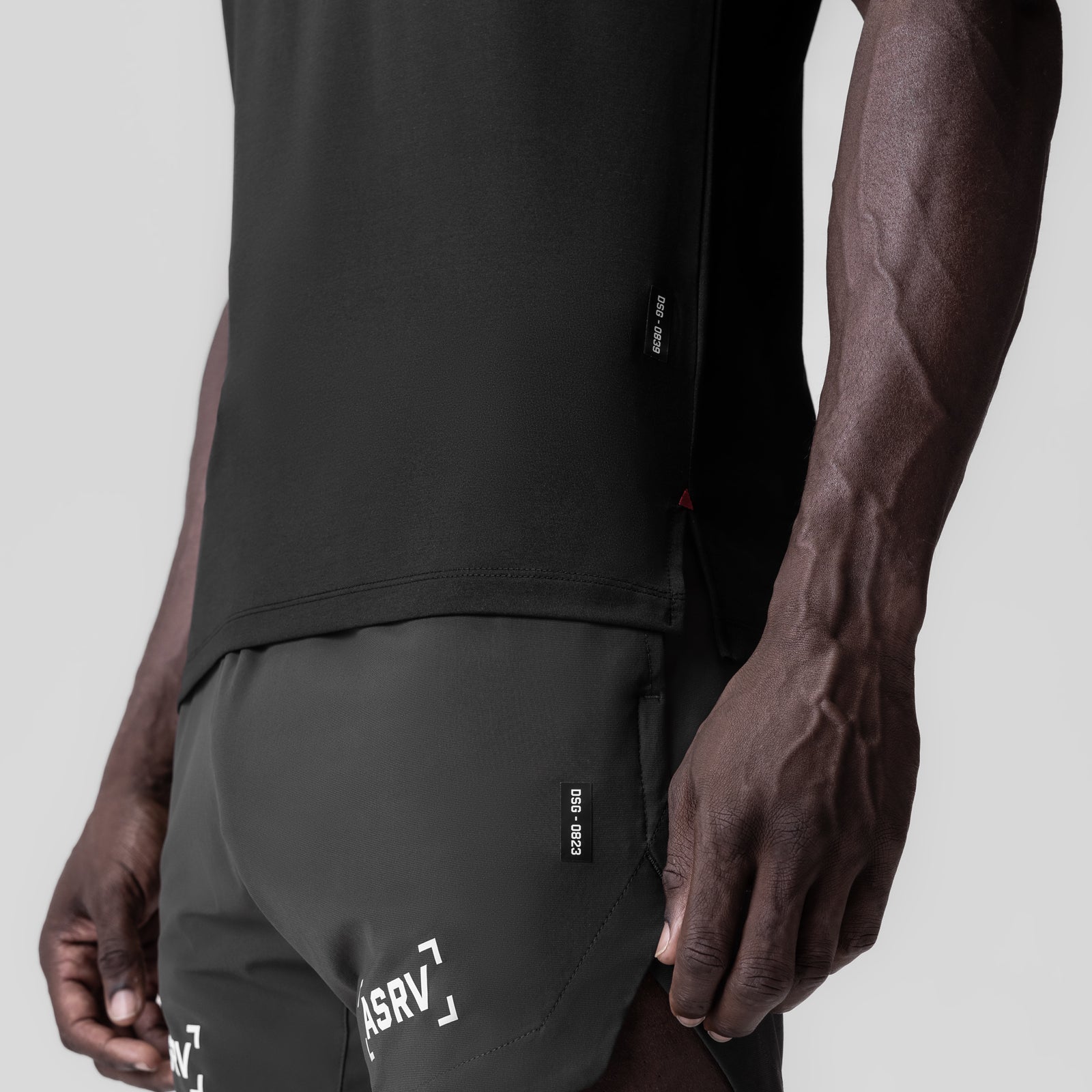 0839. 3D-Lite® 2.0 Lycra® Fitted Tee Black "Brush Wings" | ASRV US