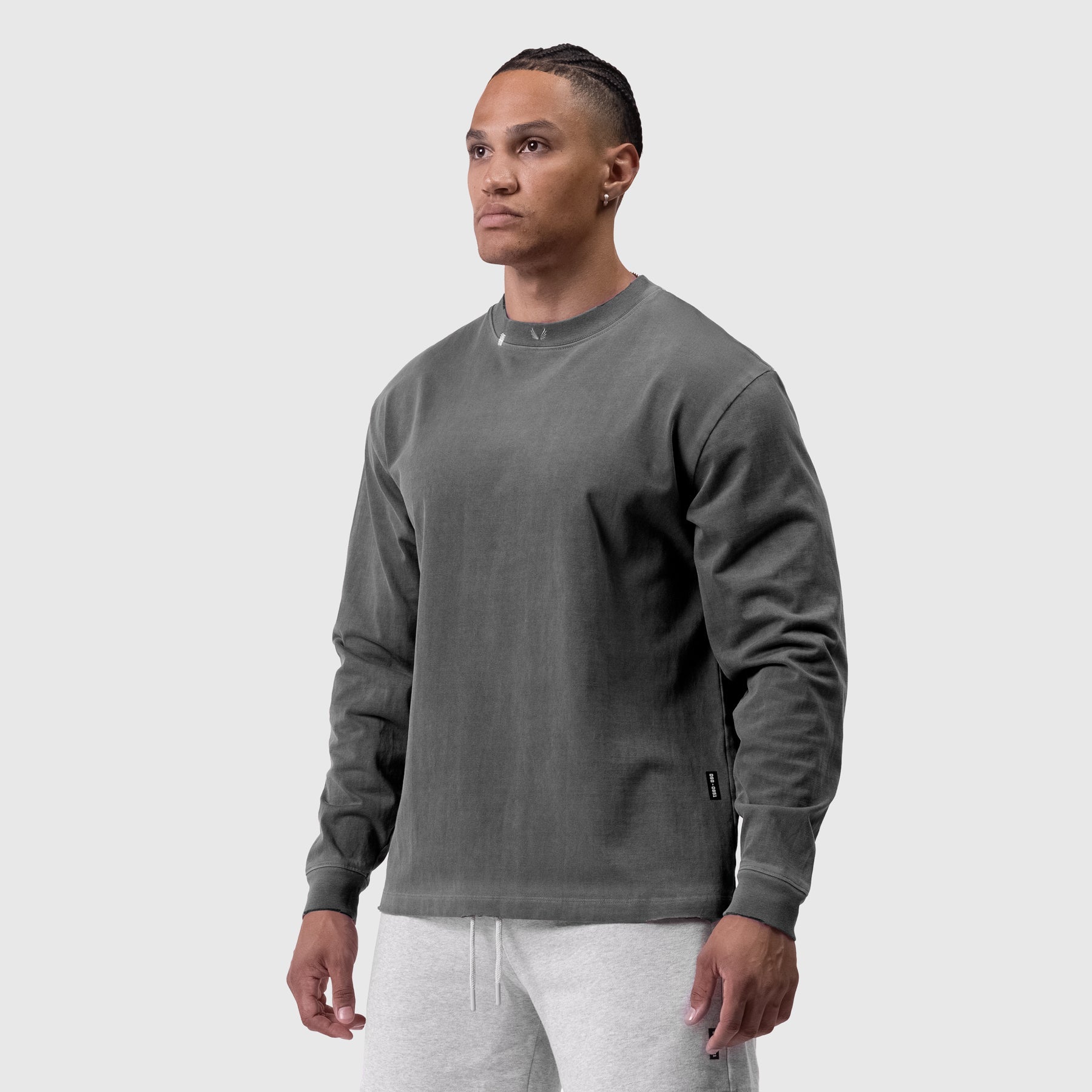 0851. Tech Essential™ Relaxed Long Sleeve Faded Grey | ASRV Discount