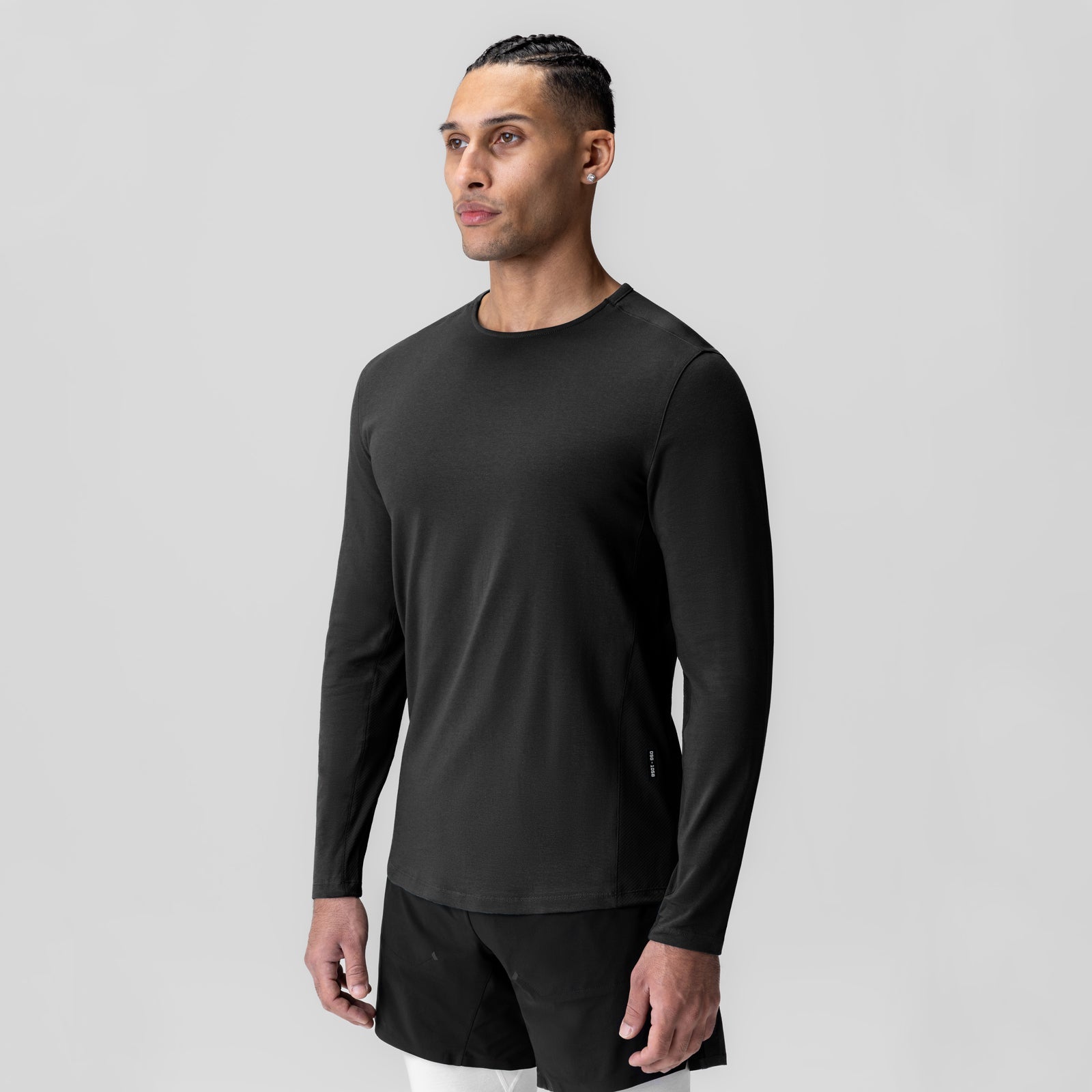 1058. Creora® Cotton Modal Long Sleeve Black | ASRV sale