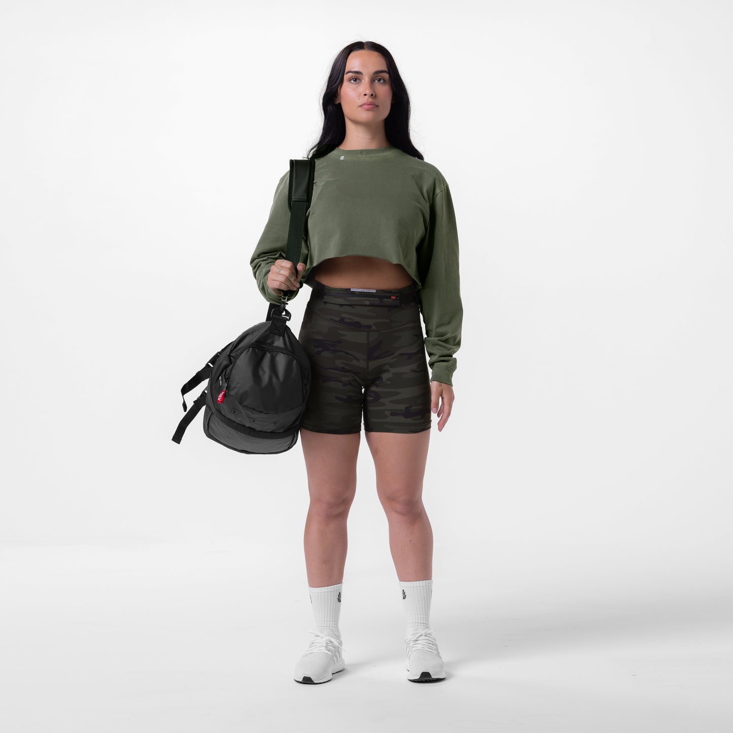0851. Tech Essential™ Relaxed Long Sleeve Faded Olive | ASRV on sale