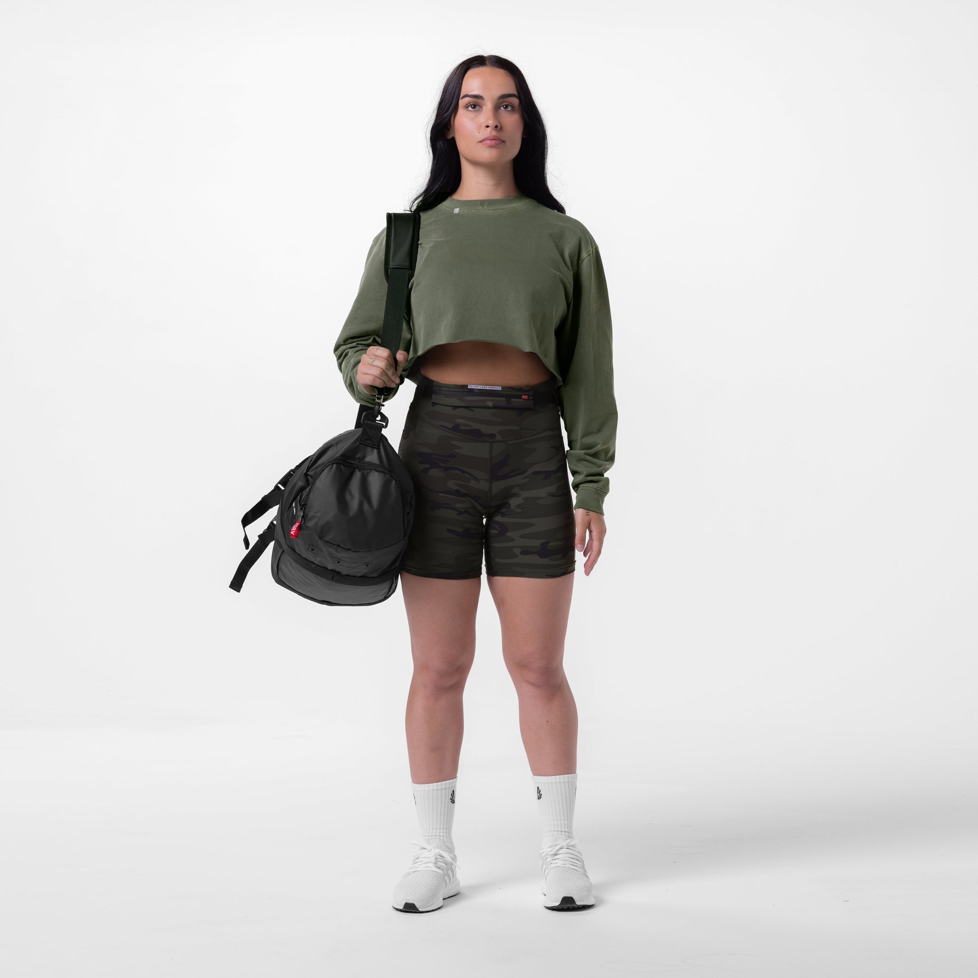0851. Tech Essential™ Relaxed Long Sleeve Faded Olive | ASRV on sale