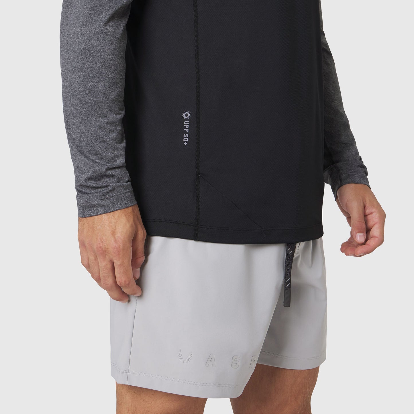 1190. AEROSILVER® UPF50+ Run Long Sleeve Black | ASRV for sale