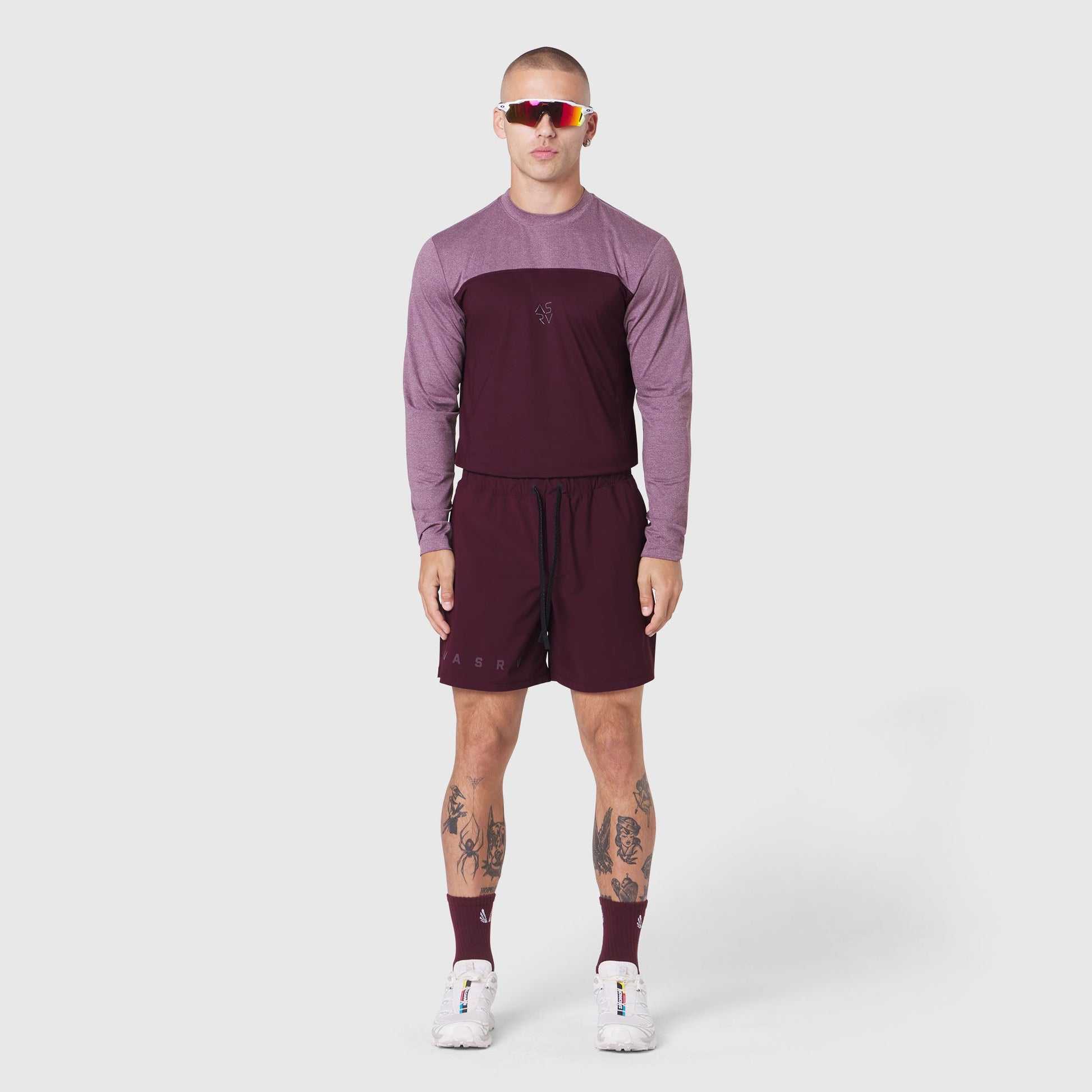 1190. AEROSILVER® UPF50+ Run Long Sleeve Merlot | ASRV discount