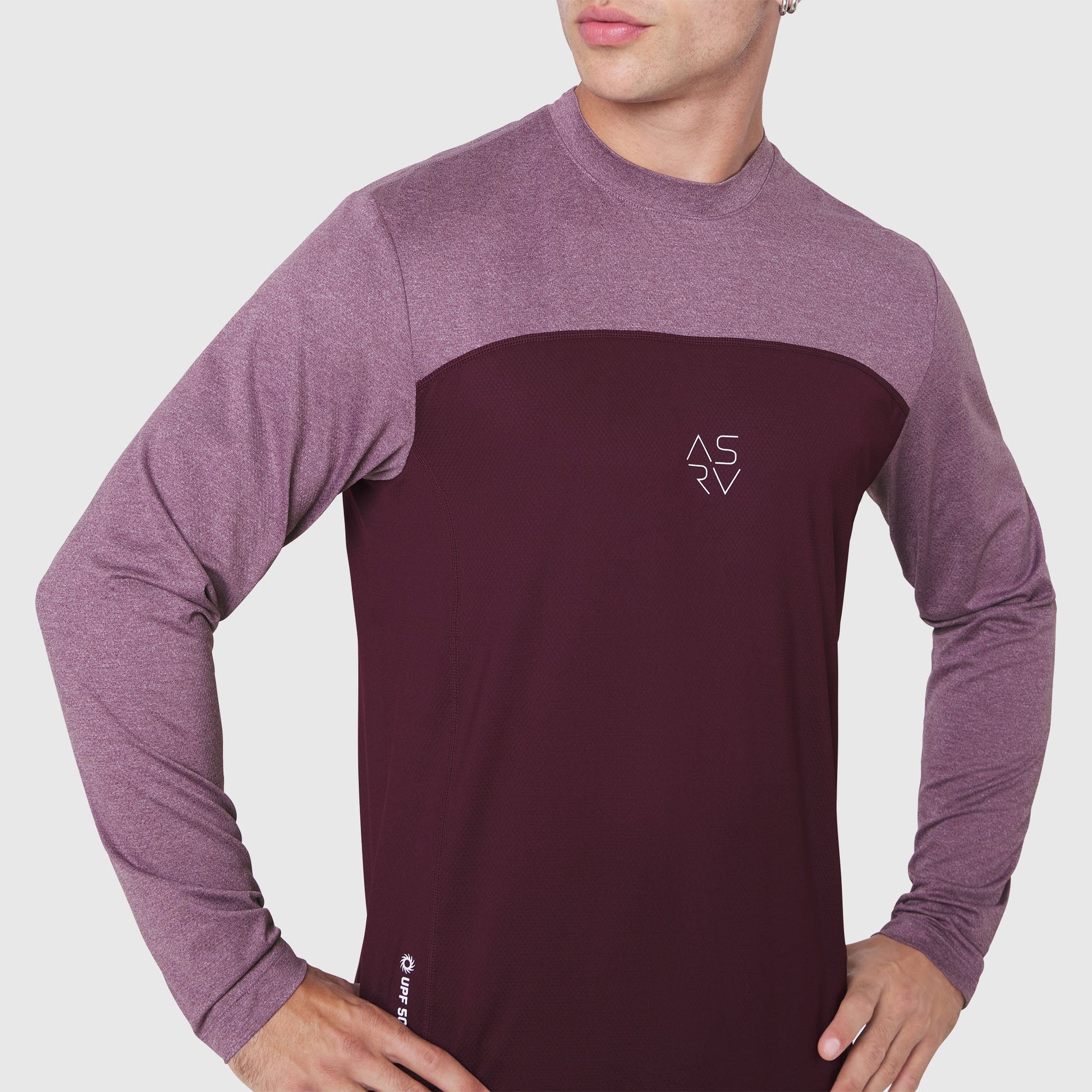 1190. AEROSILVER® UPF50+ Run Long Sleeve Merlot | ASRV discount