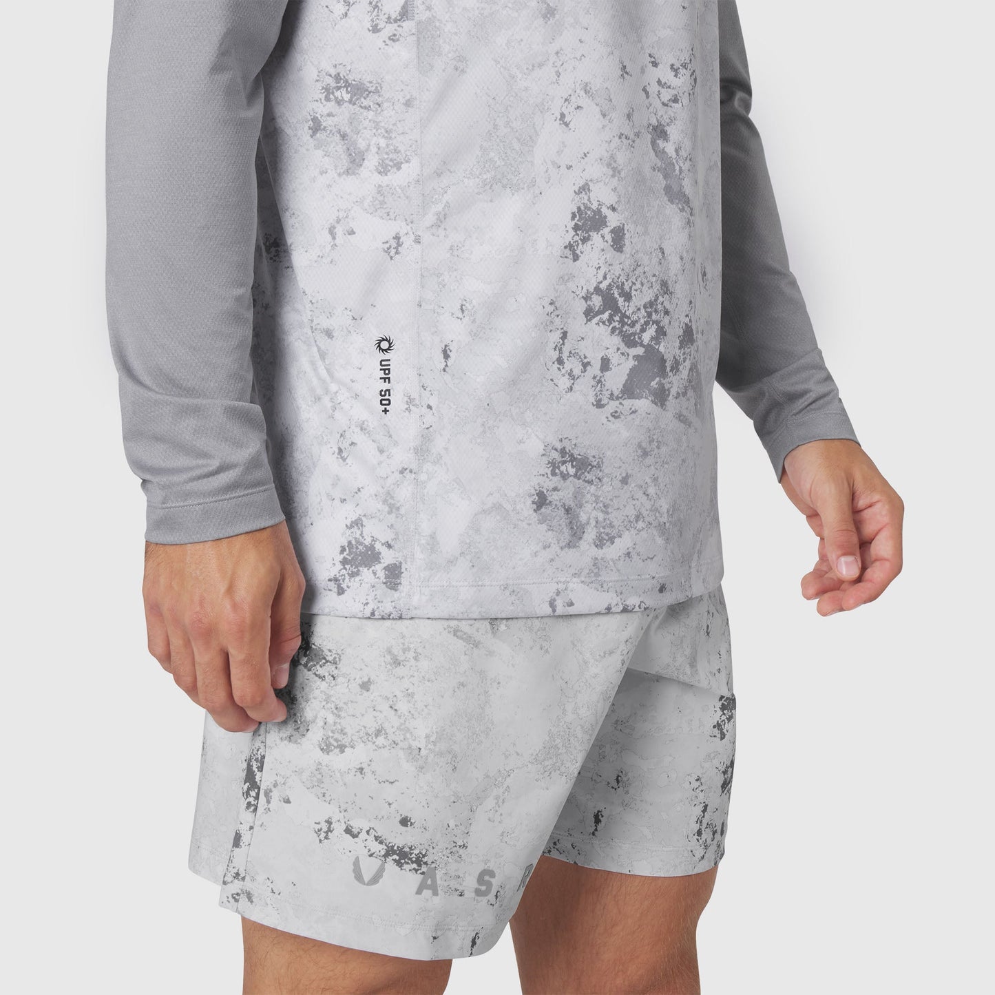 1190. AEROSILVER® UPF50+ Run Long Sleeve Sedona Snow Camo | ASRV Online