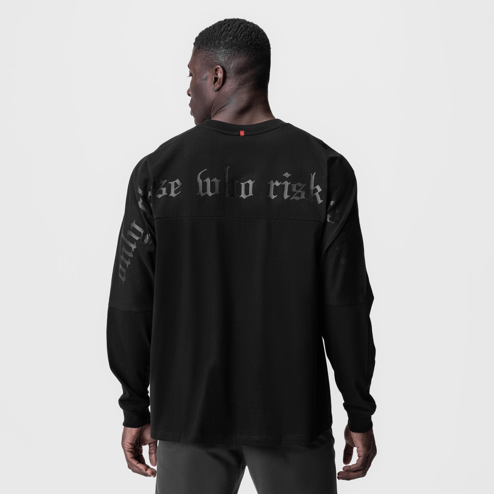 0851. Tech Essential™ Relaxed Long Sleeve Black/Black "OTWR" | ASRV sale