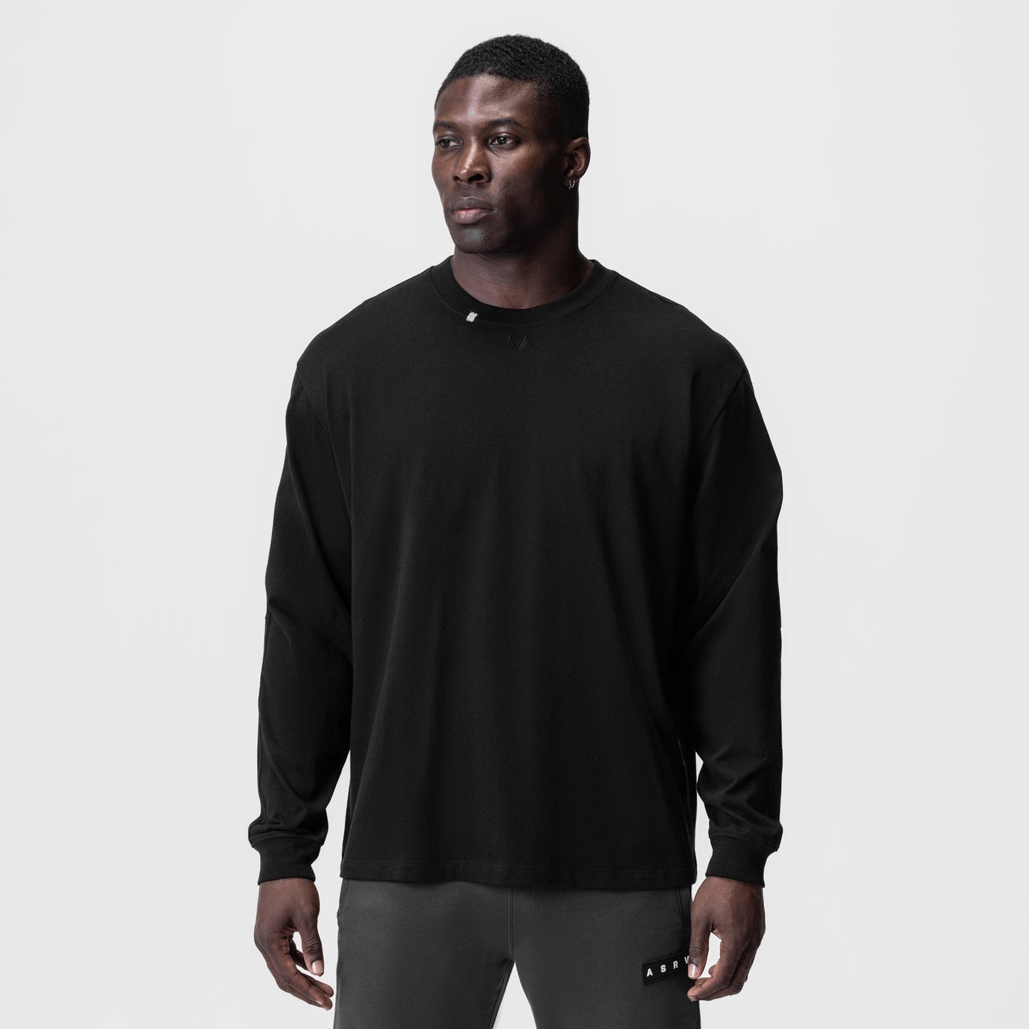 0851. Tech Essential™ Relaxed Long Sleeve Black/Black "OTWR" | ASRV sale