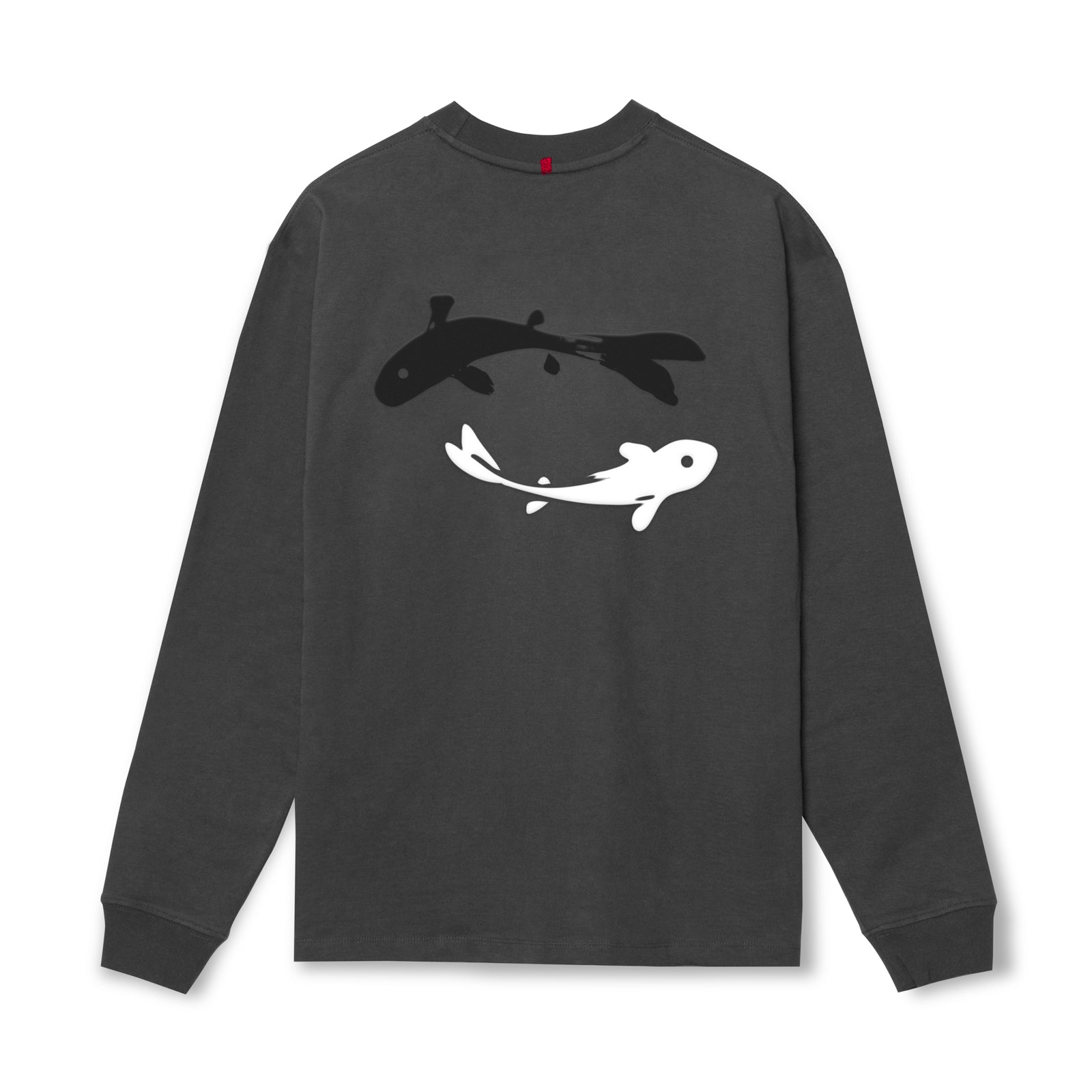 0851. Tech Essential™ Relaxed Long Sleeve Space Grey "Koi" | ASRV for sale