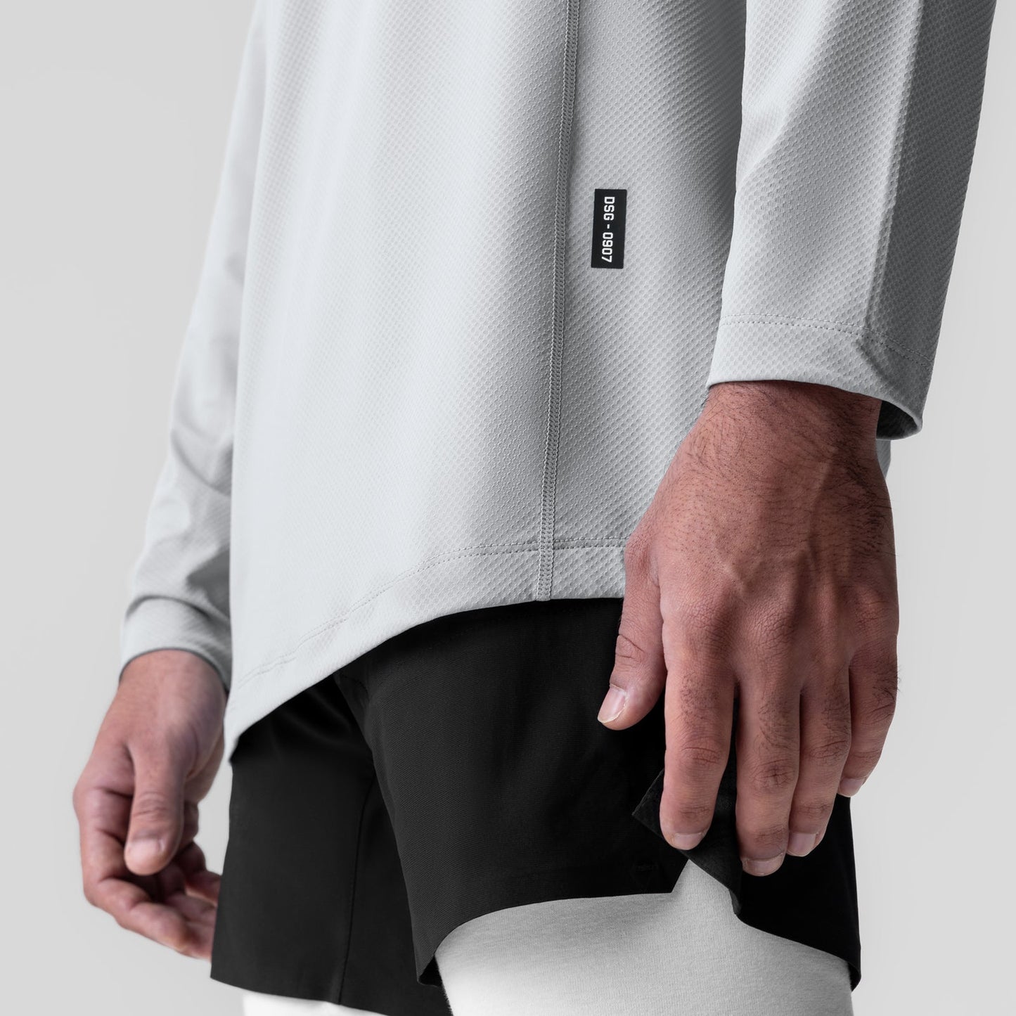 0907. AeroSilver® Training Long Sleeve Slate Grey "Space Bracket" | ASRV Online