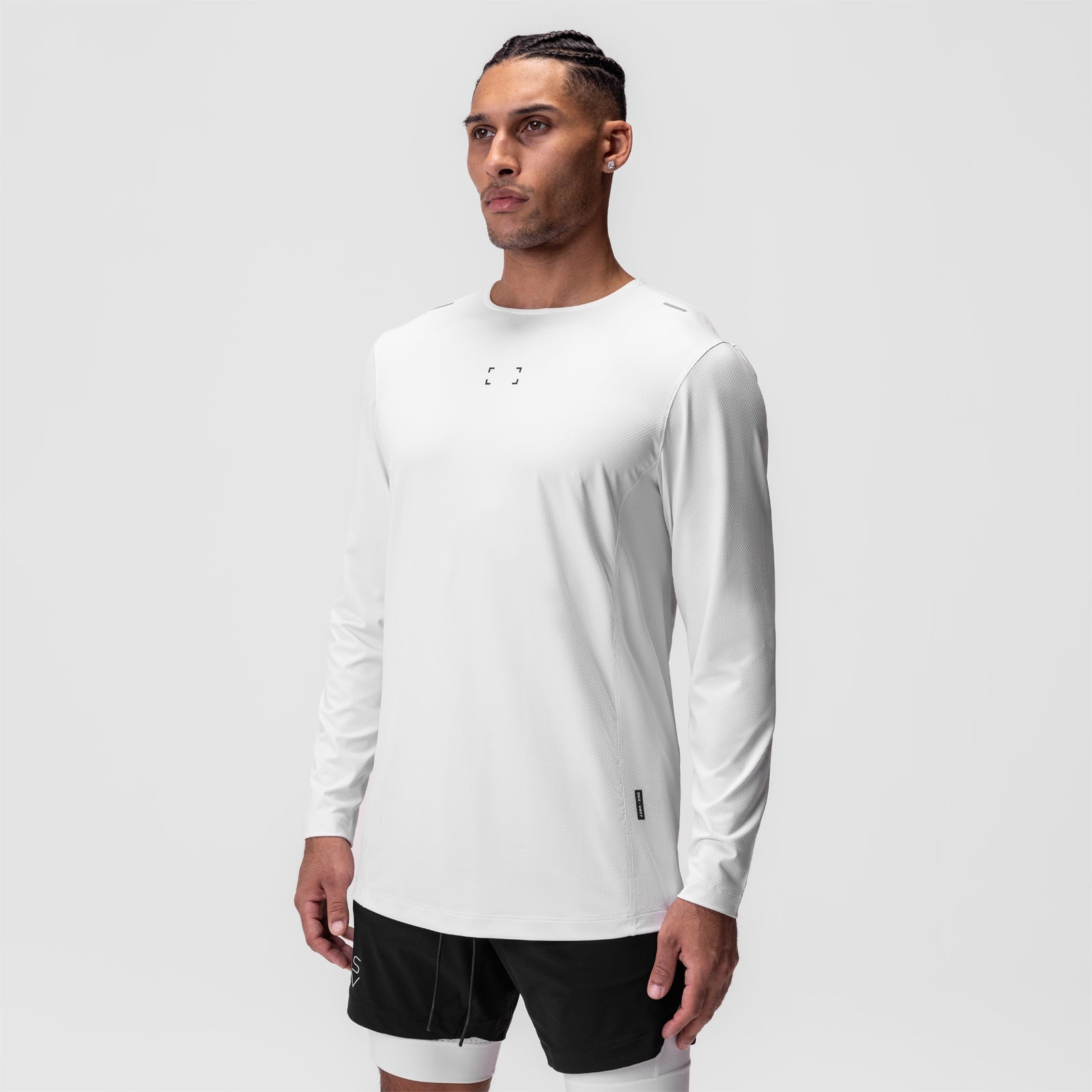 0907. AeroSilver® Training Long Sleeve White "Space Bracket" | ASRV on sale