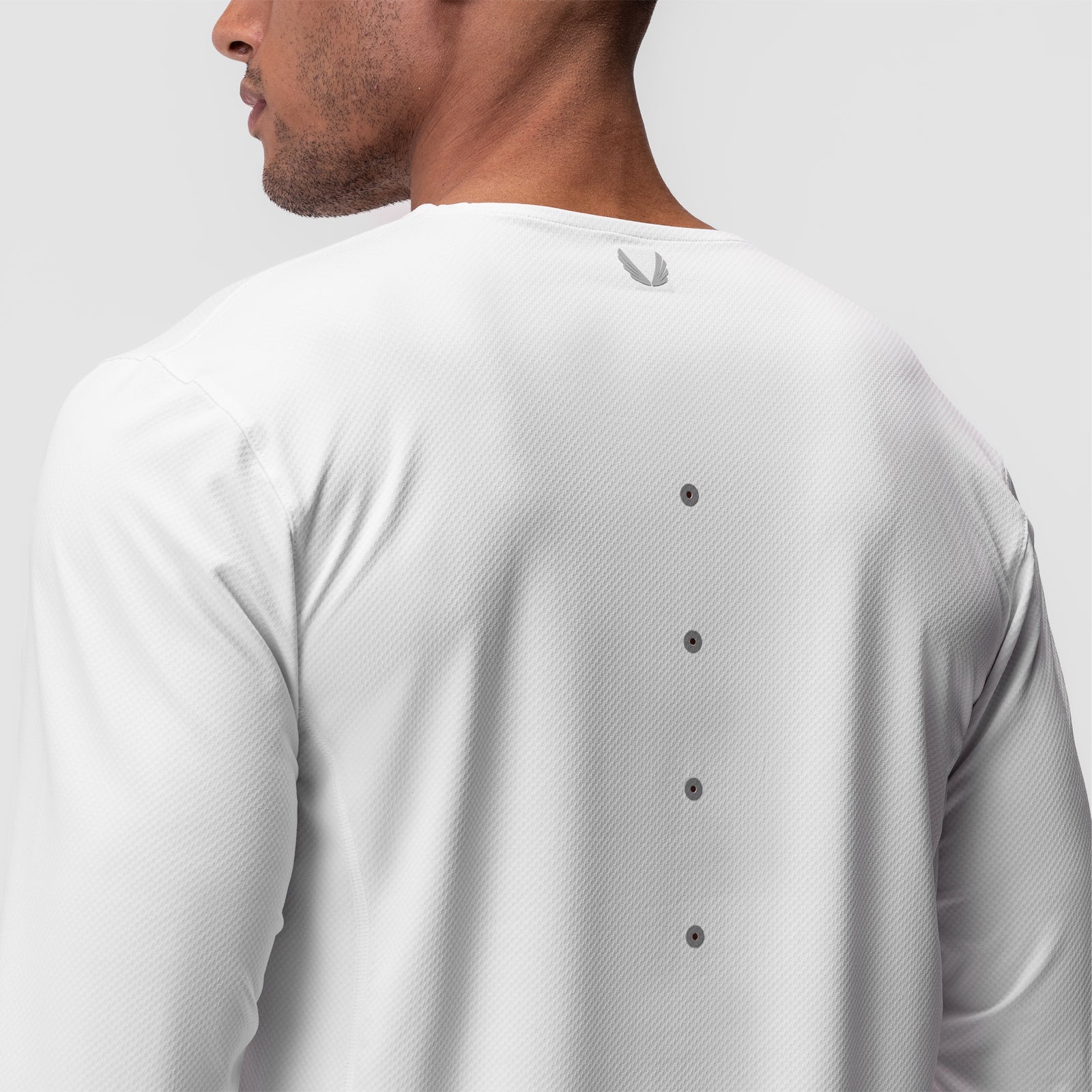 0907. AeroSilver® Training Long Sleeve White "Space Bracket" | ASRV on sale