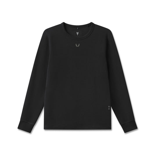 1112. Waffle Knit Longsleeve Black | ASRV for sale
