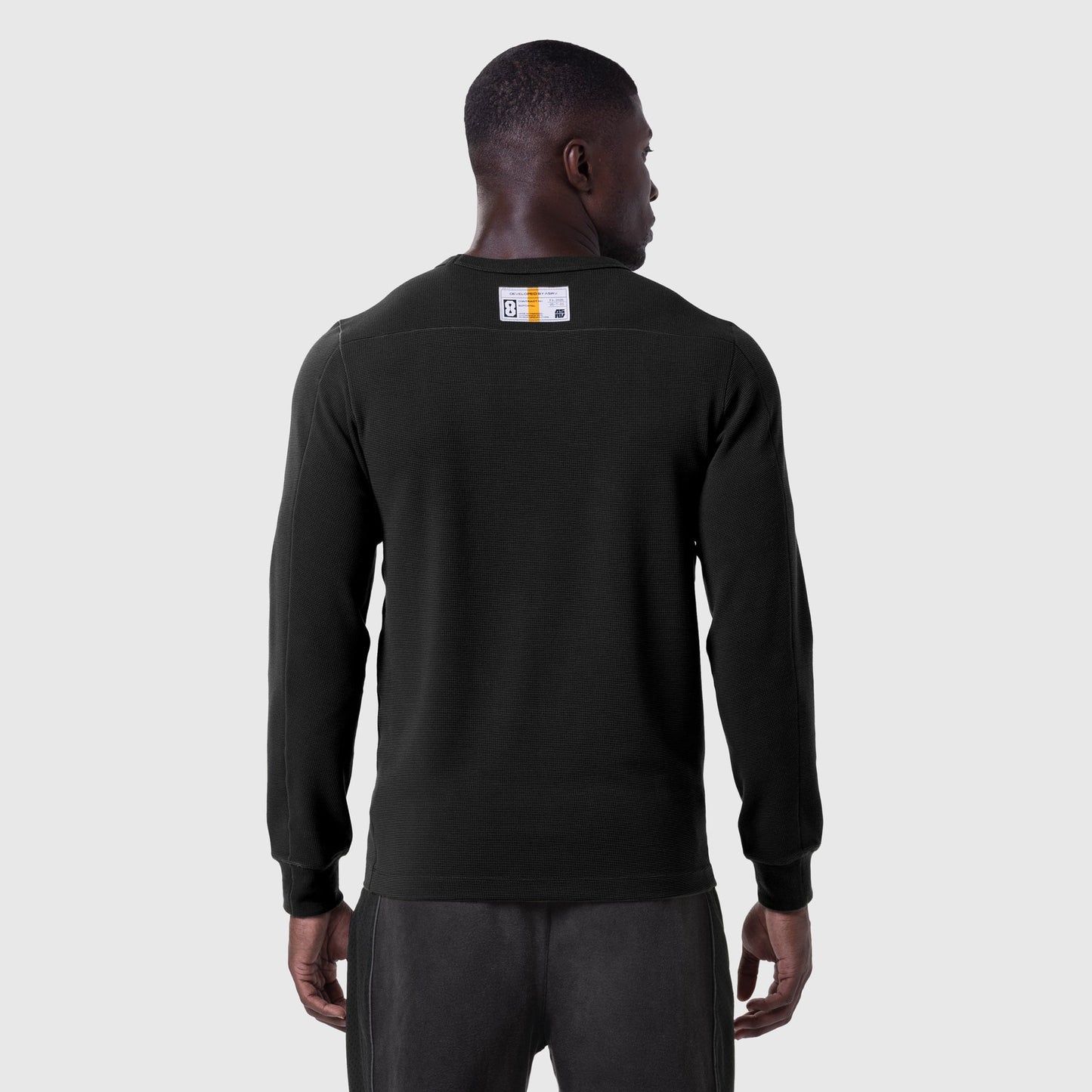 1112. Waffle Knit Longsleeve Black | ASRV for sale