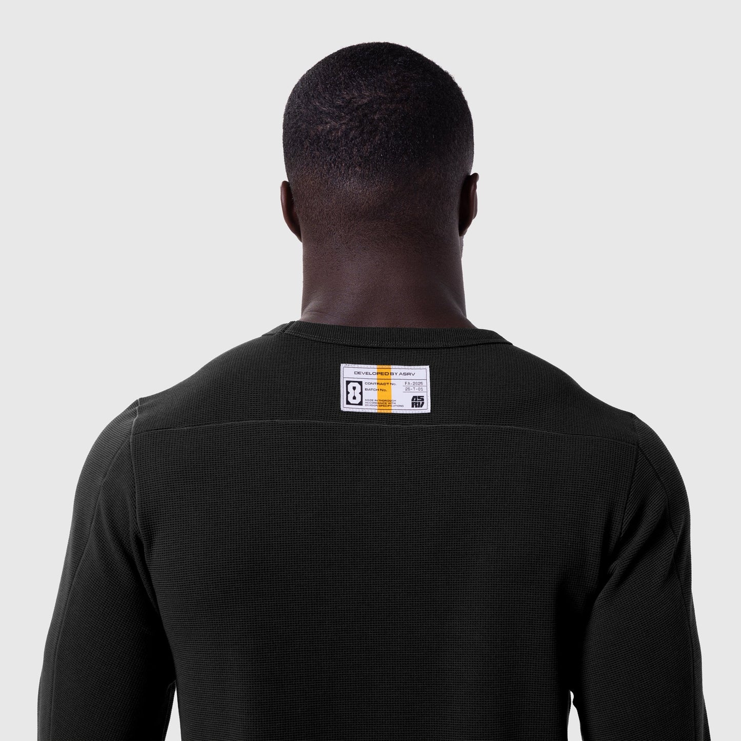 1112. Waffle Knit Longsleeve Black | ASRV for sale