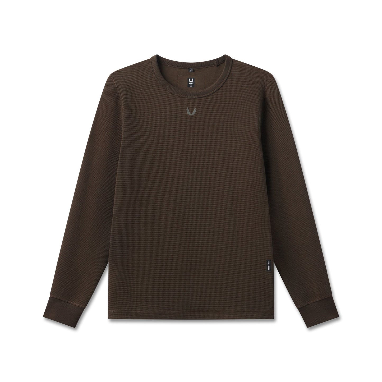 1112. Waffle Knit Longsleeve Dark Earth | ASRV Online