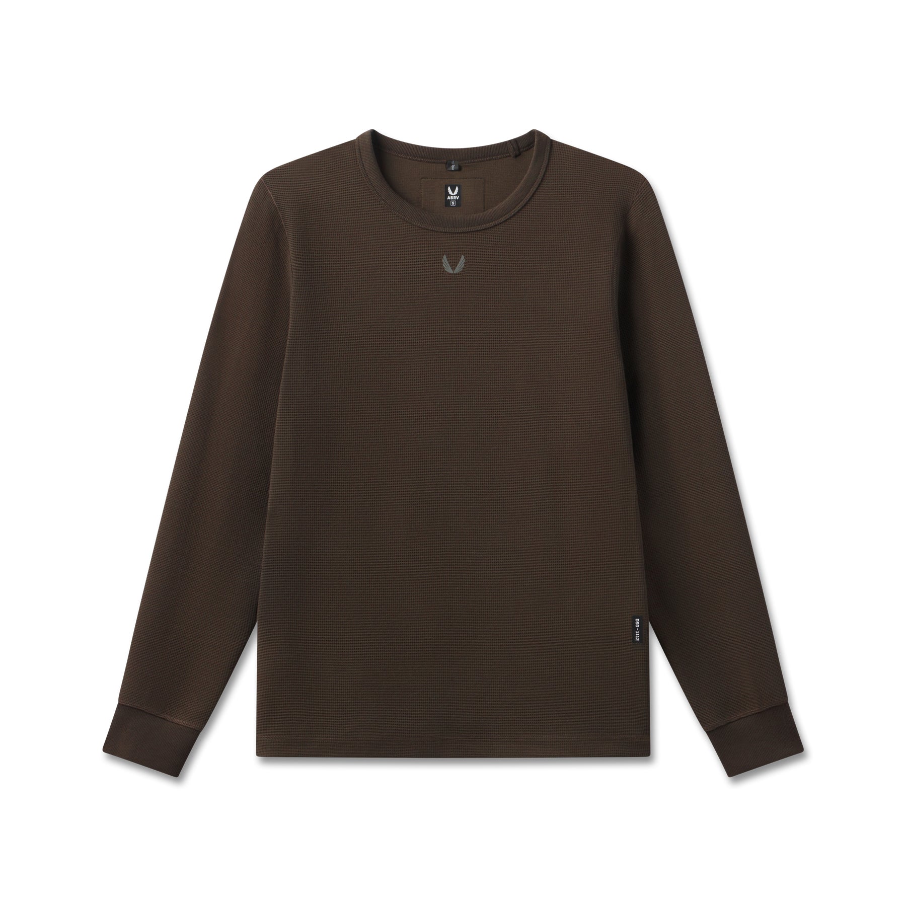 1112. Waffle Knit Longsleeve Dark Earth | ASRV Online