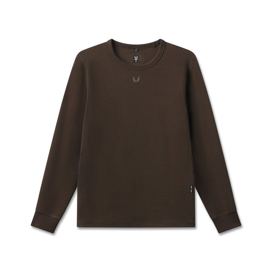 1112. Waffle Knit Longsleeve Dark Earth | ASRV Online