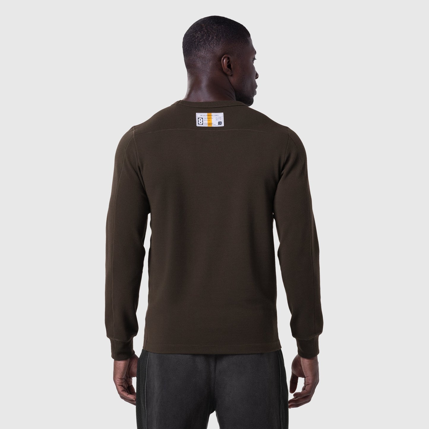 1112. Waffle Knit Longsleeve Dark Earth | ASRV Online