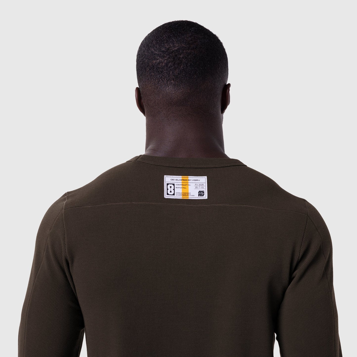 1112. Waffle Knit Longsleeve Dark Earth | ASRV Online