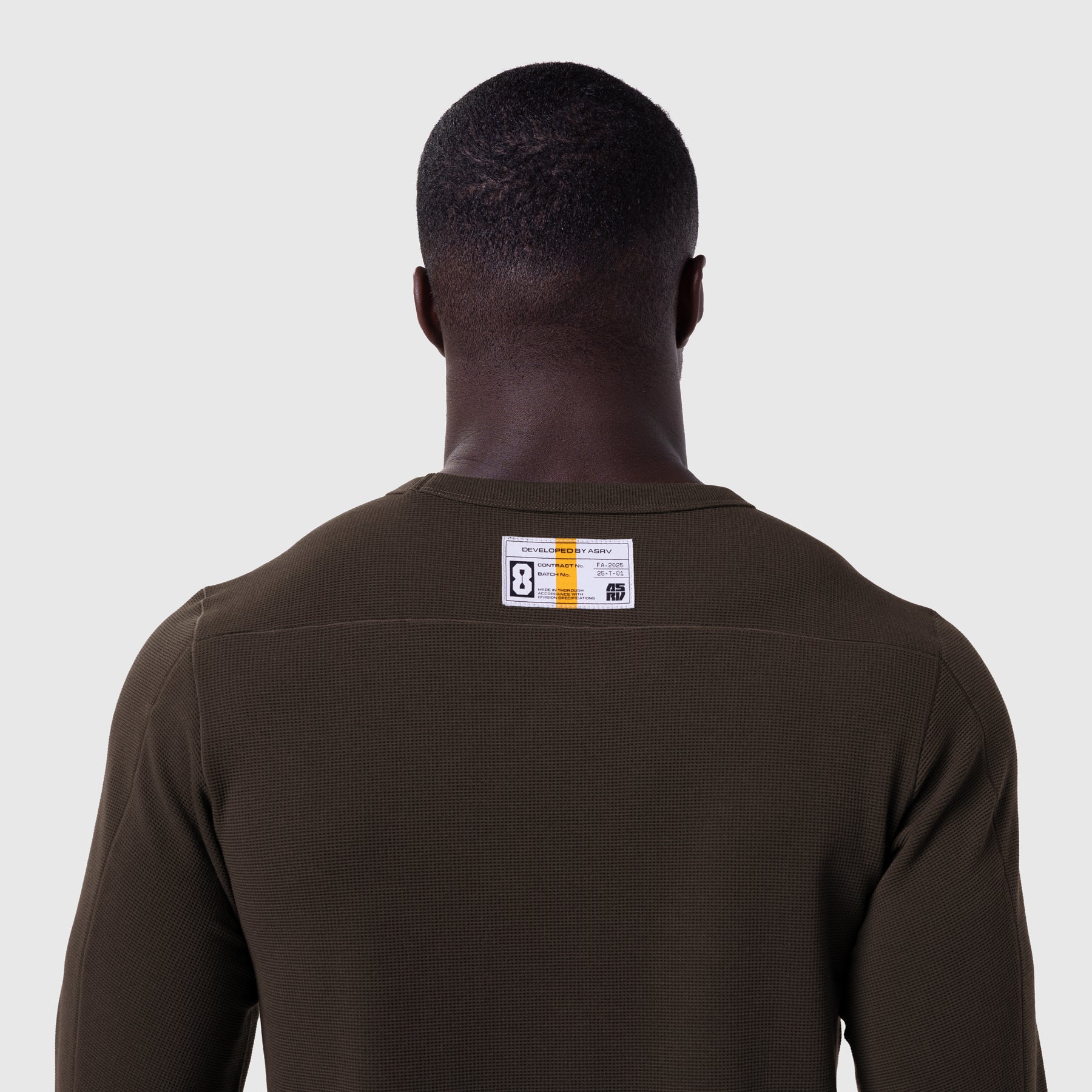 1112. Waffle Knit Longsleeve Dark Earth | ASRV Online
