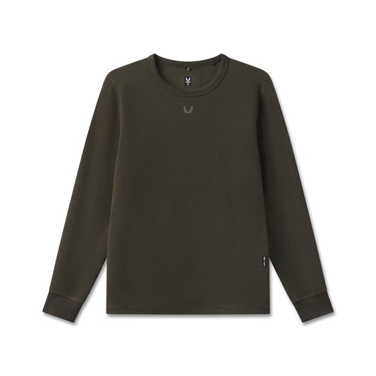 1112. Waffle Knit Longsleeve Olive | ASRV for sale