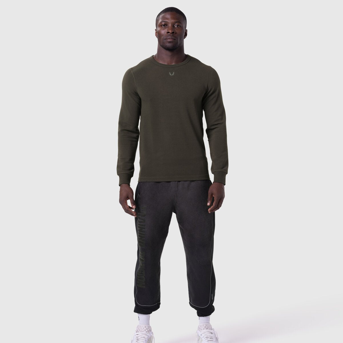 1112. Waffle Knit Longsleeve Olive | ASRV for sale