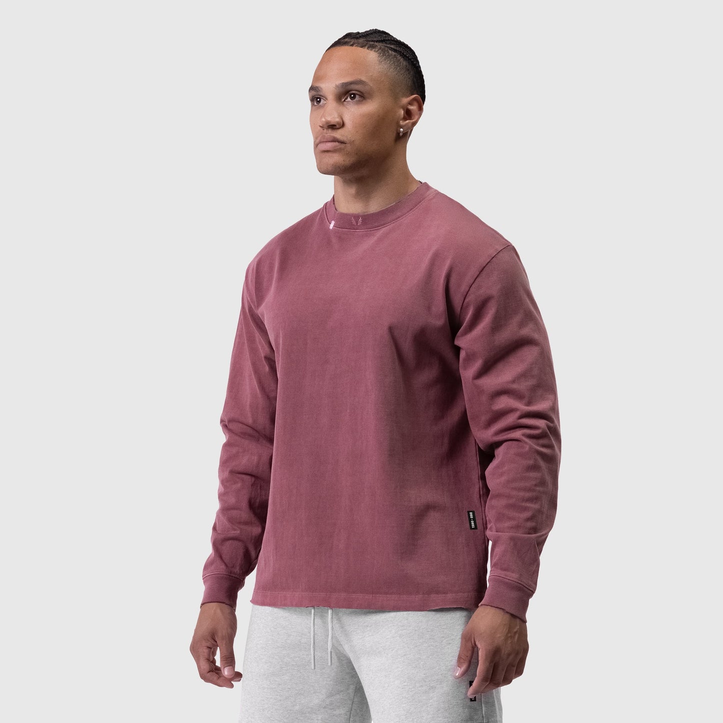 0851. Tech Essential™ Relaxed Long Sleeve Faded Crimson | ASRV Discount