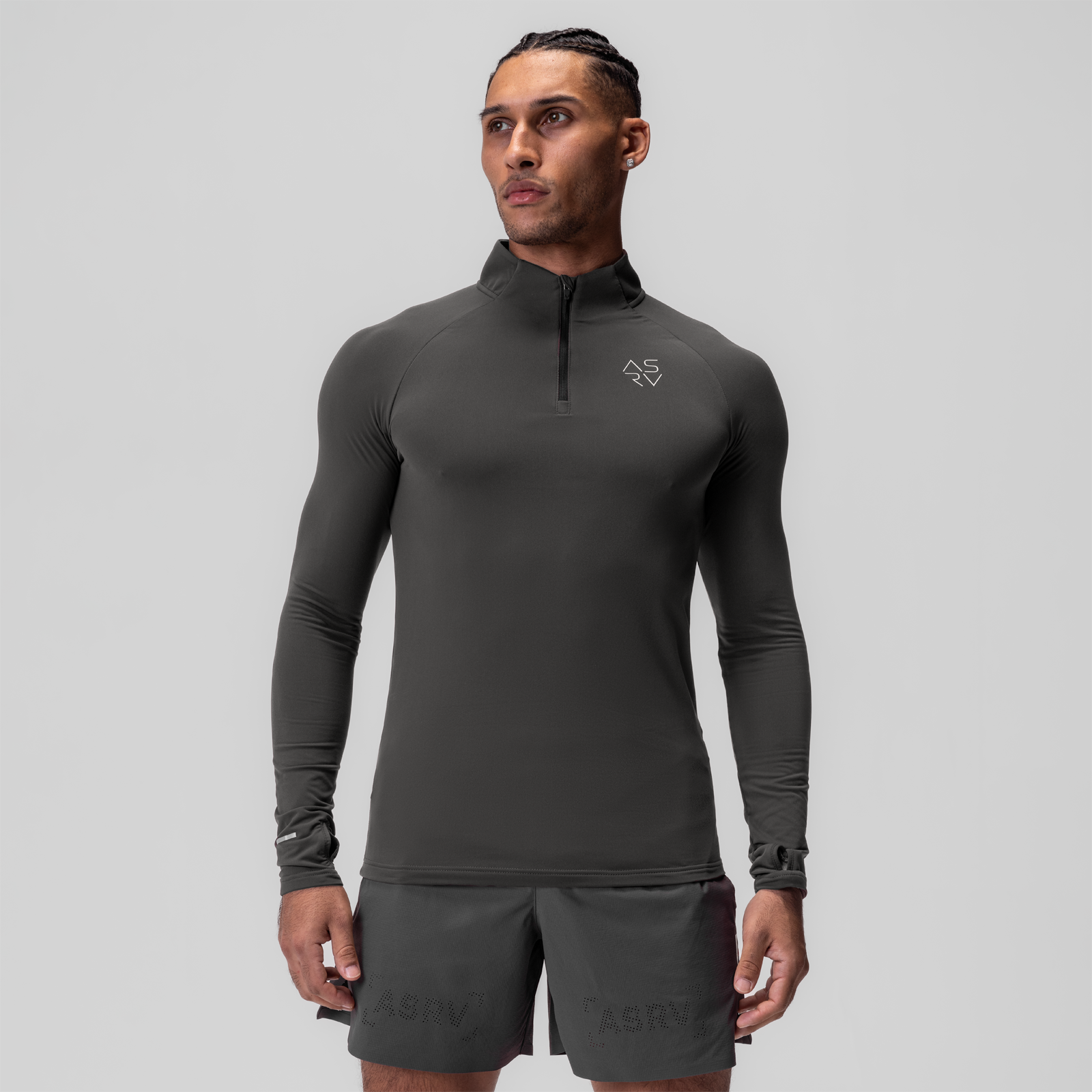 0906. Thermal Training Quarter Zip Space Grey "Cyber" | ASRV US