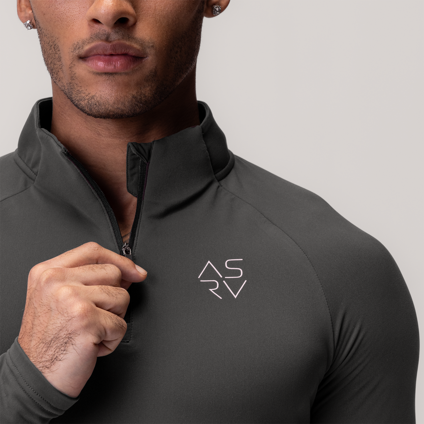 0906. Thermal Training Quarter Zip Space Grey "Cyber" | ASRV US