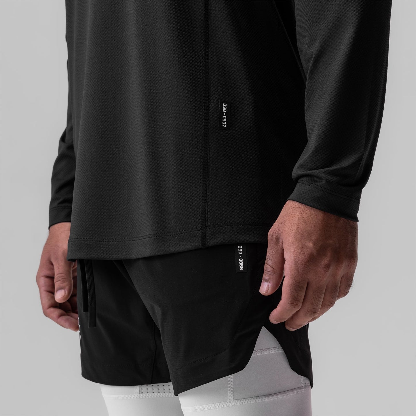 0907. AeroSilver® Training Long Sleeve Black "Space Bracket" | ASRV sale
