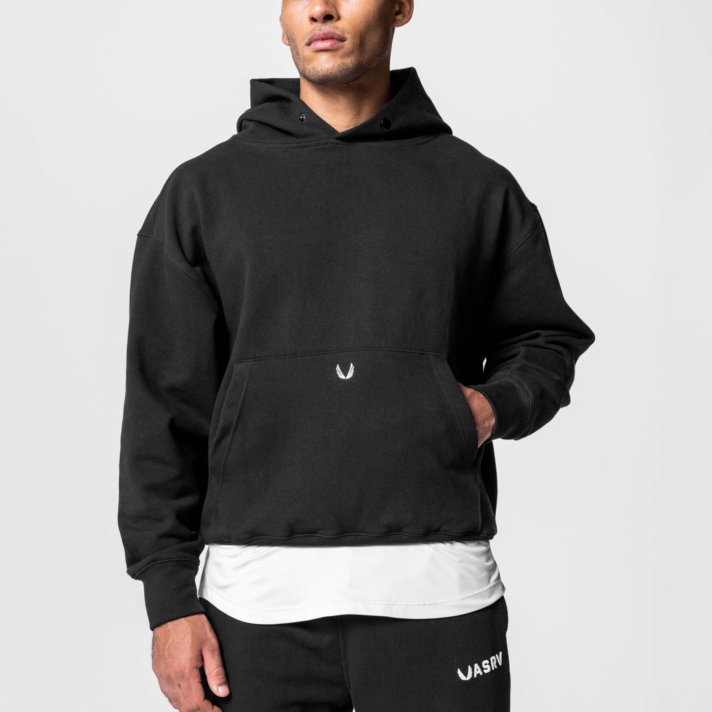 0648. Tech-Terry™ Hoodie Black | ASRV for sale