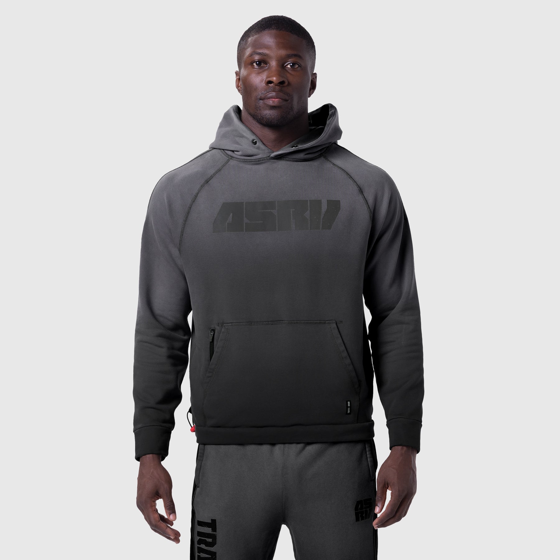 1121. Tech-Terry™ Training Hoodie Black Sun Fade "Blade" | ASRV Online