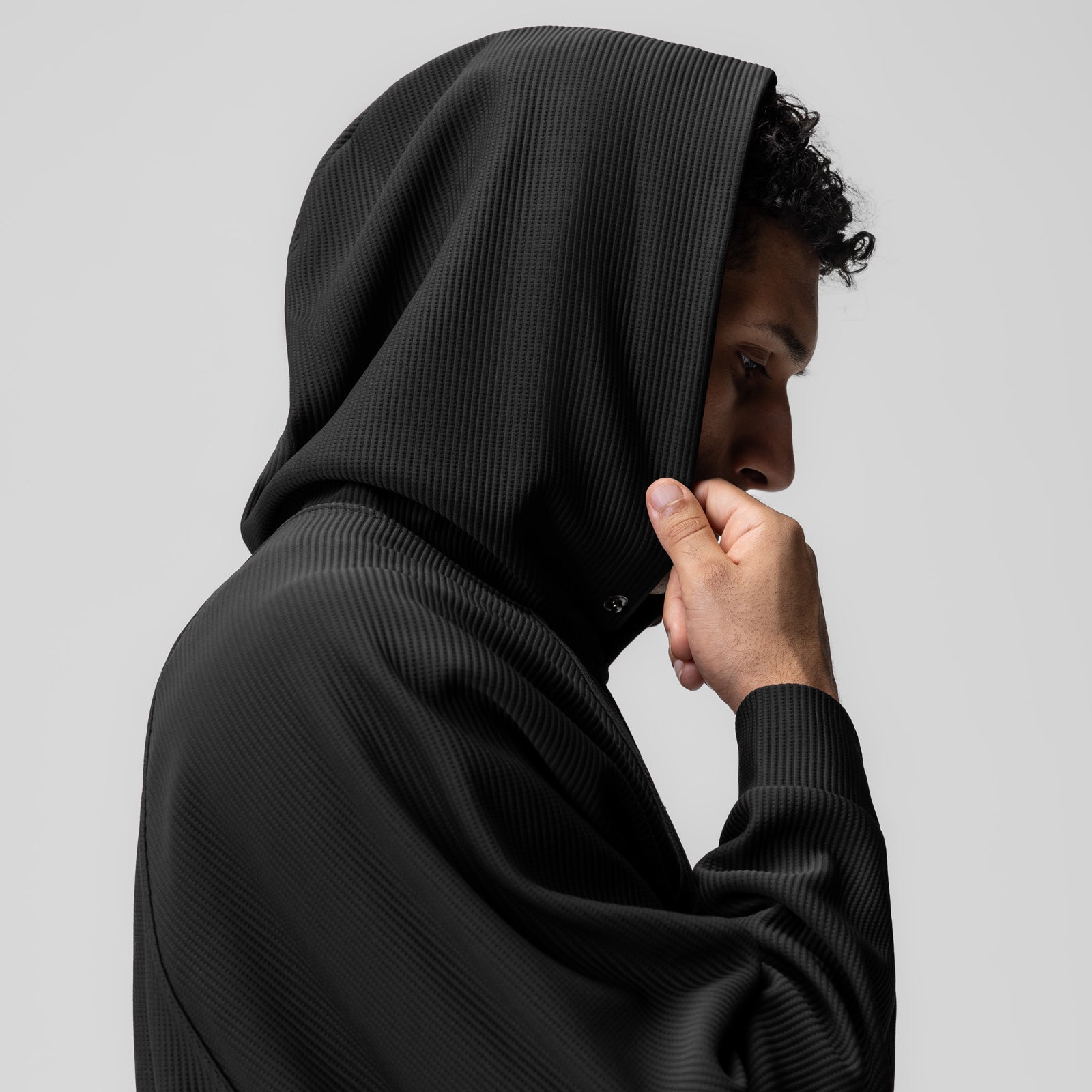 1019. Deltapeak® Oversized Hoodie Black | ASRV US