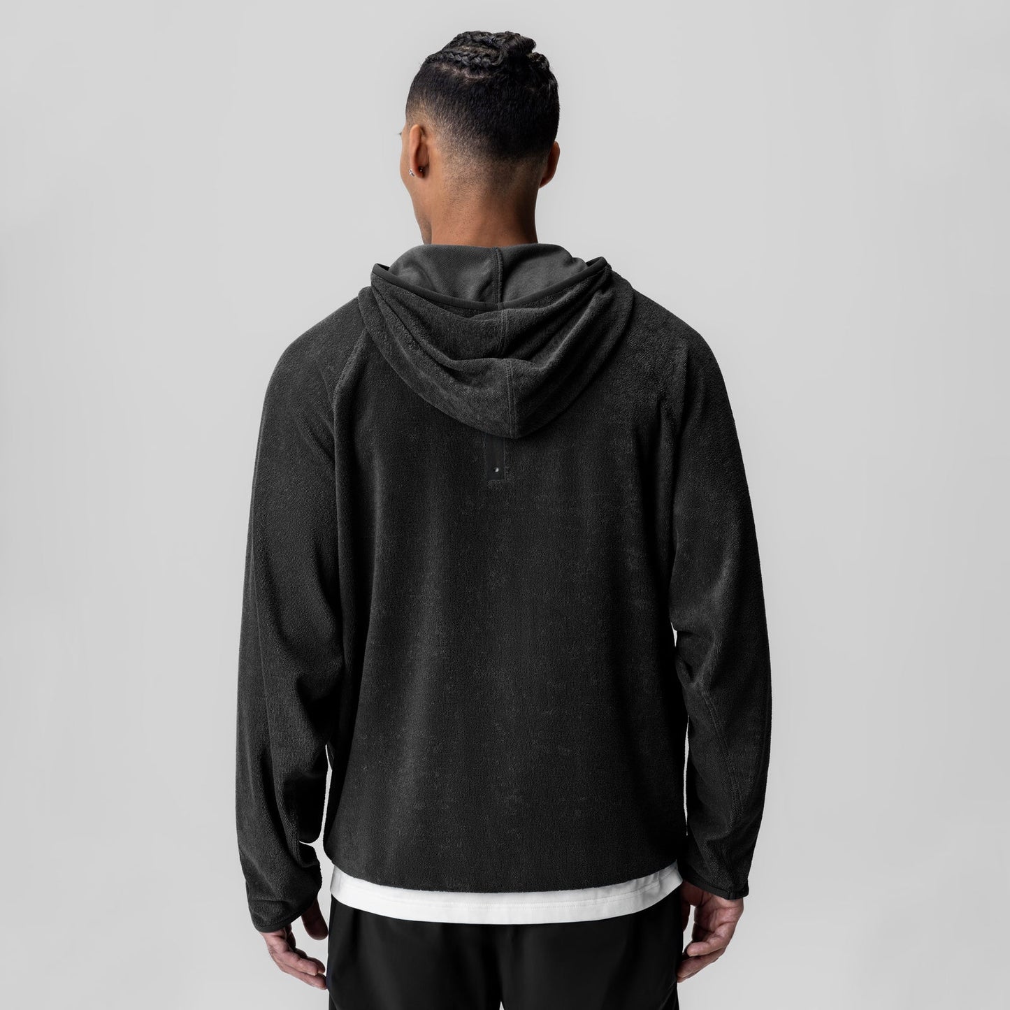 1054. Towel Terry Reversible Hoodie Black | ASRV Online
