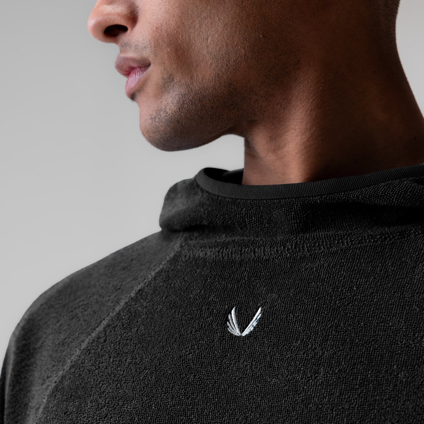 1054. Towel Terry Reversible Hoodie Black | ASRV Online