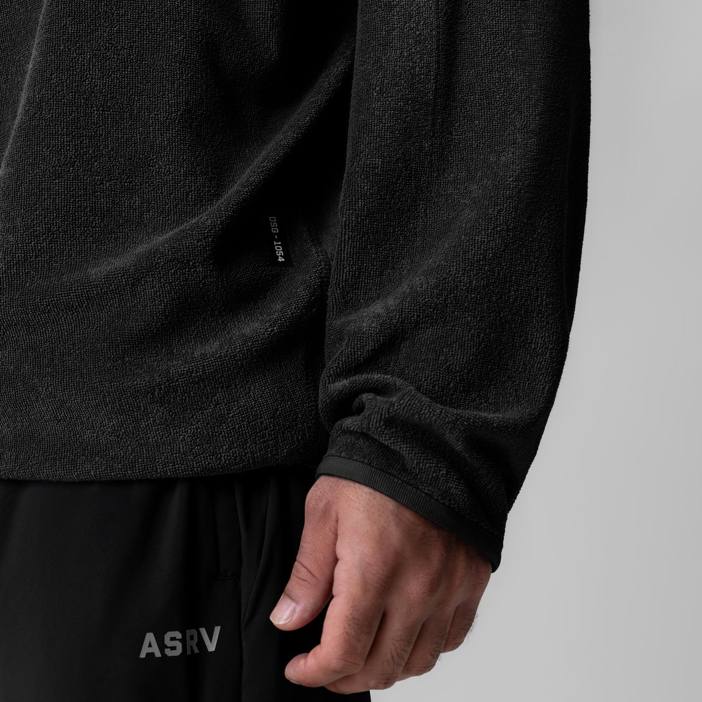 1054. Towel Terry Reversible Hoodie Black | ASRV Online