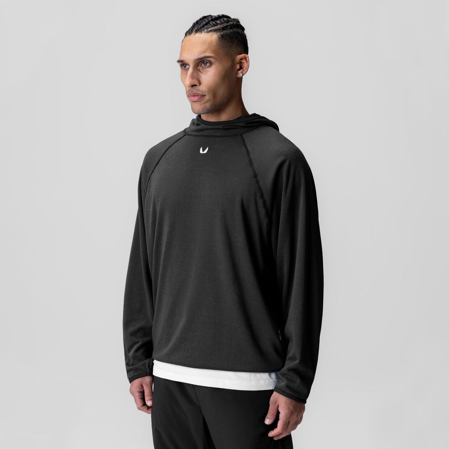 1054. Towel Terry Reversible Hoodie Black | ASRV Online