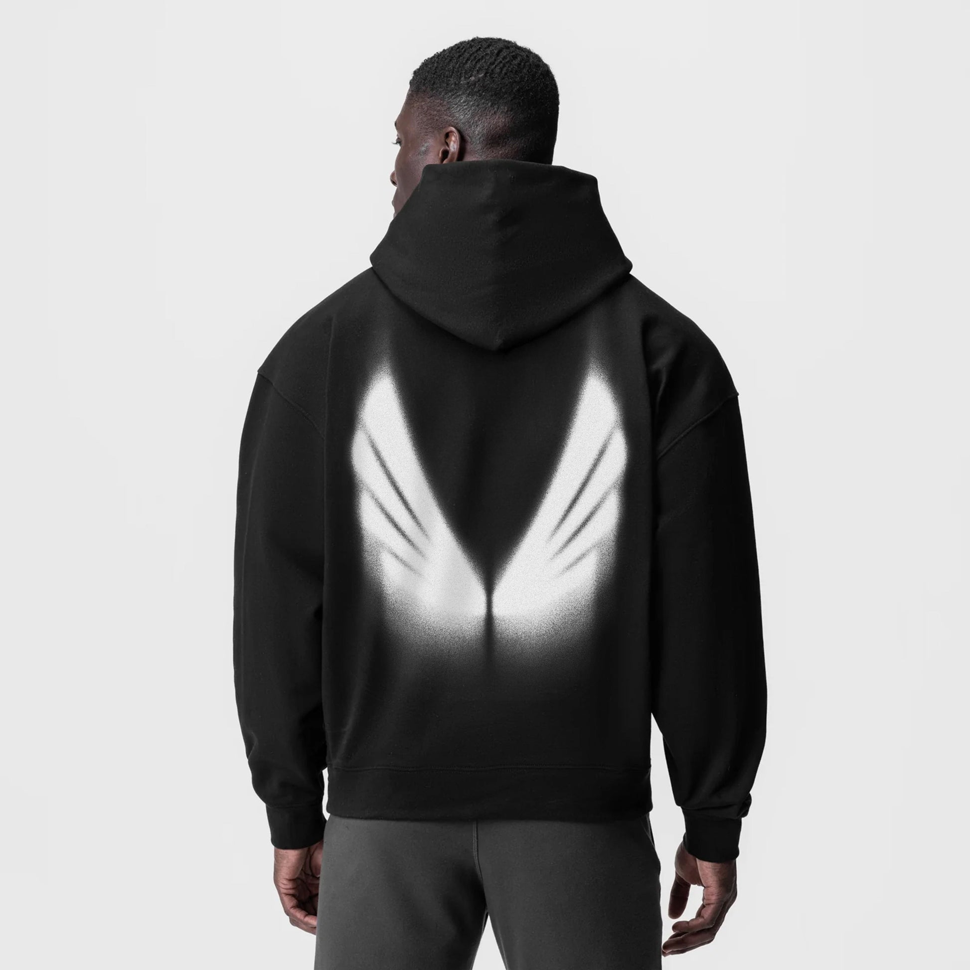 0874. Tech-Terry™ Zip Pocket Hoodie Black "Signal Lost" | ASRV Discount