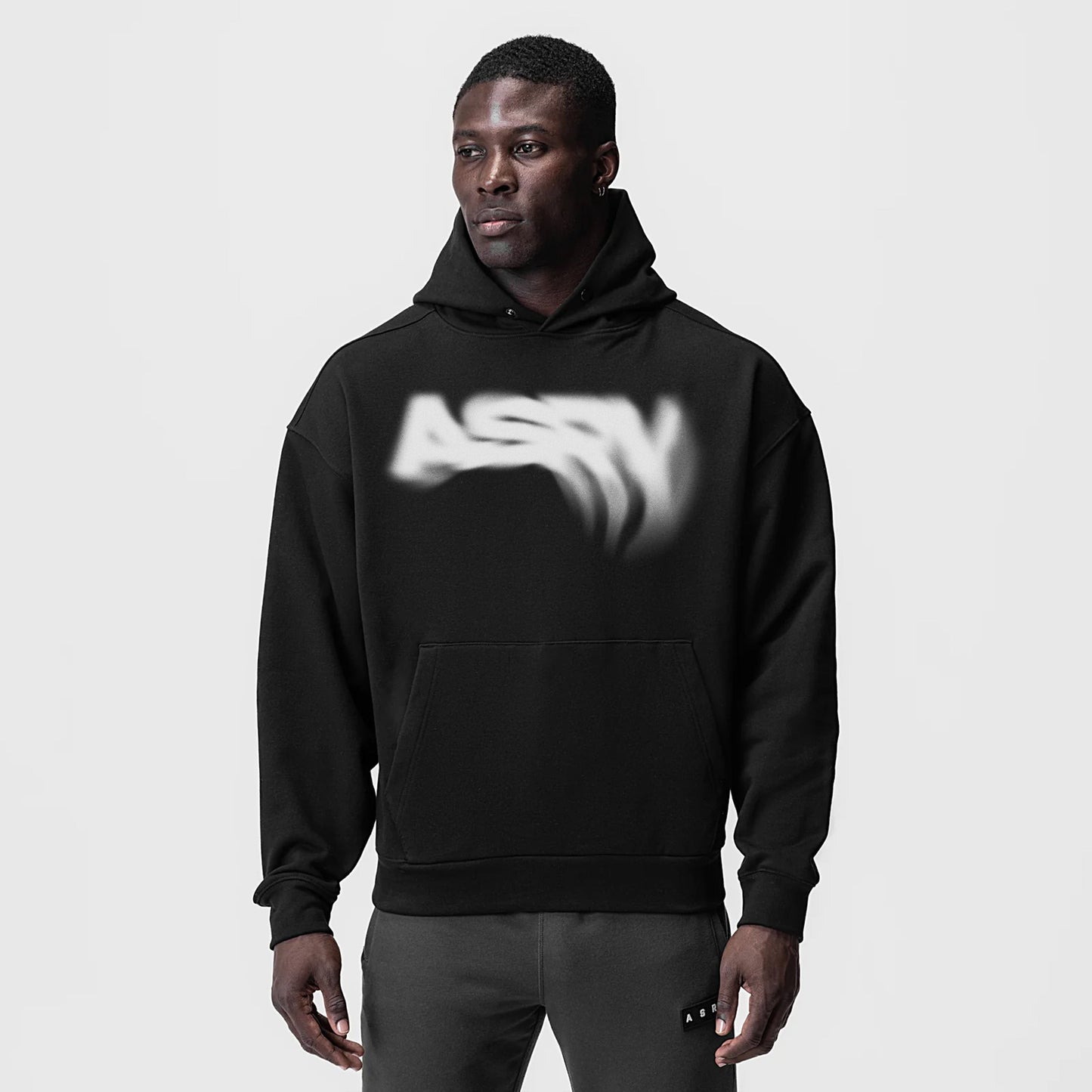 0874. Tech-Terry™ Zip Pocket Hoodie Black "Signal Lost" | ASRV Discount