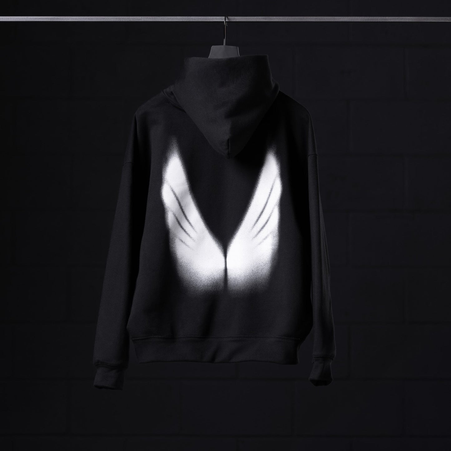 0874. Tech-Terry™ Zip Pocket Hoodie Black "Signal Lost" | ASRV Discount