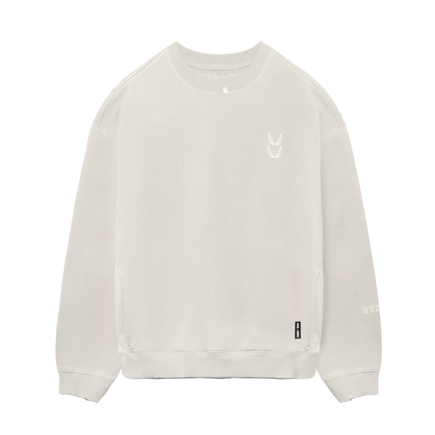 0861. Tech Essential™ Distressed Crewneck Faded Stone | ASRV sale