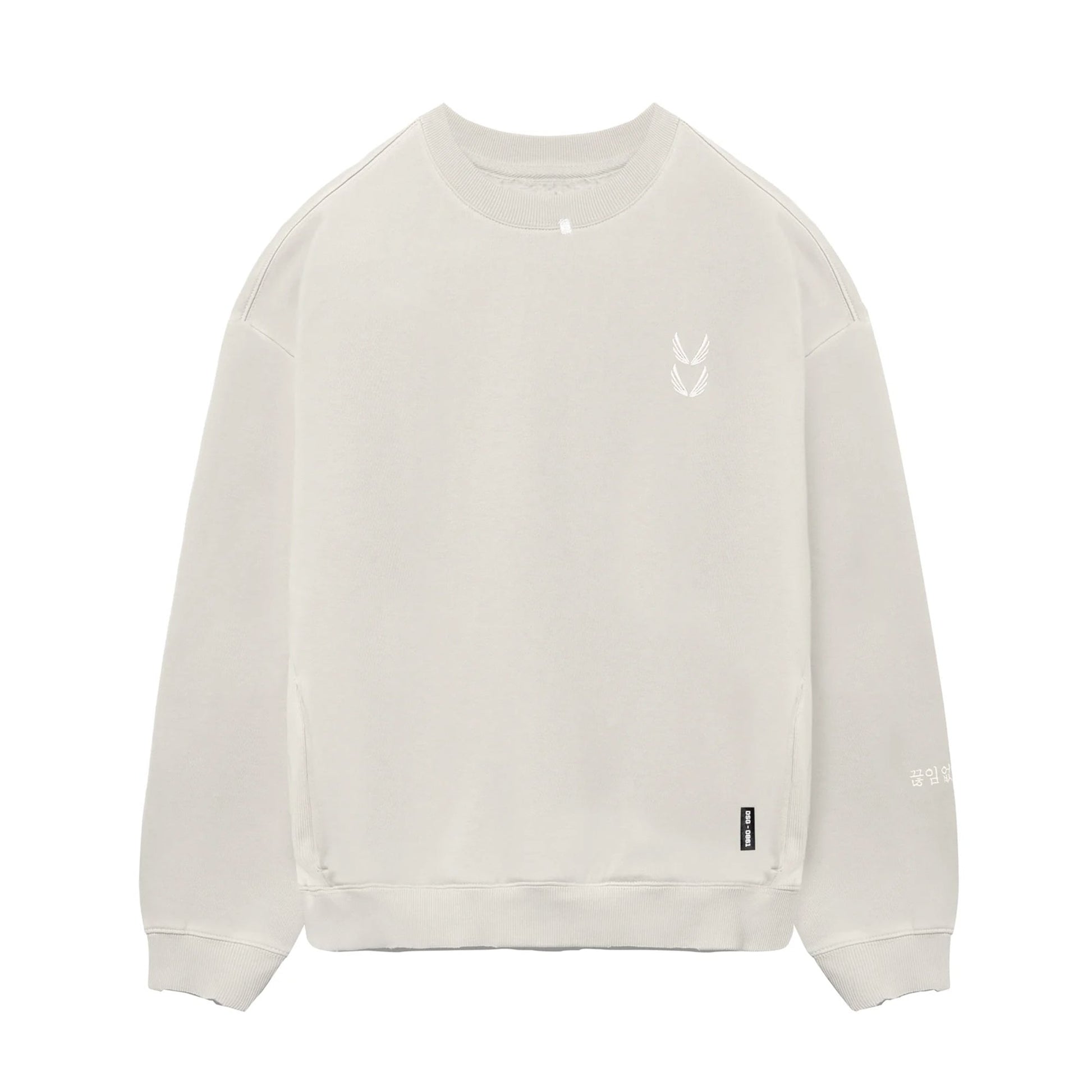 0861. Tech Essential™ Distressed Crewneck Faded Stone | ASRV sale