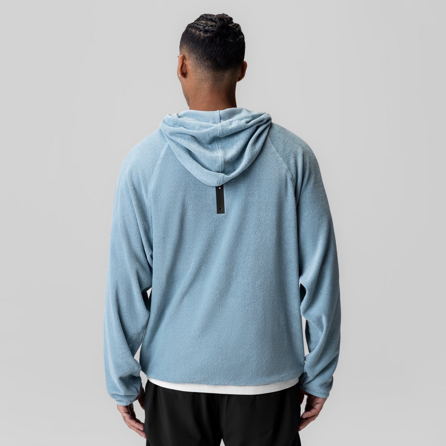 1054. Towel Terry Reversible Hoodie Light Sky | ASRV for sale