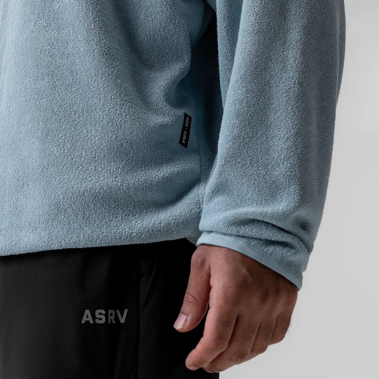 1054. Towel Terry Reversible Hoodie Light Sky | ASRV for sale