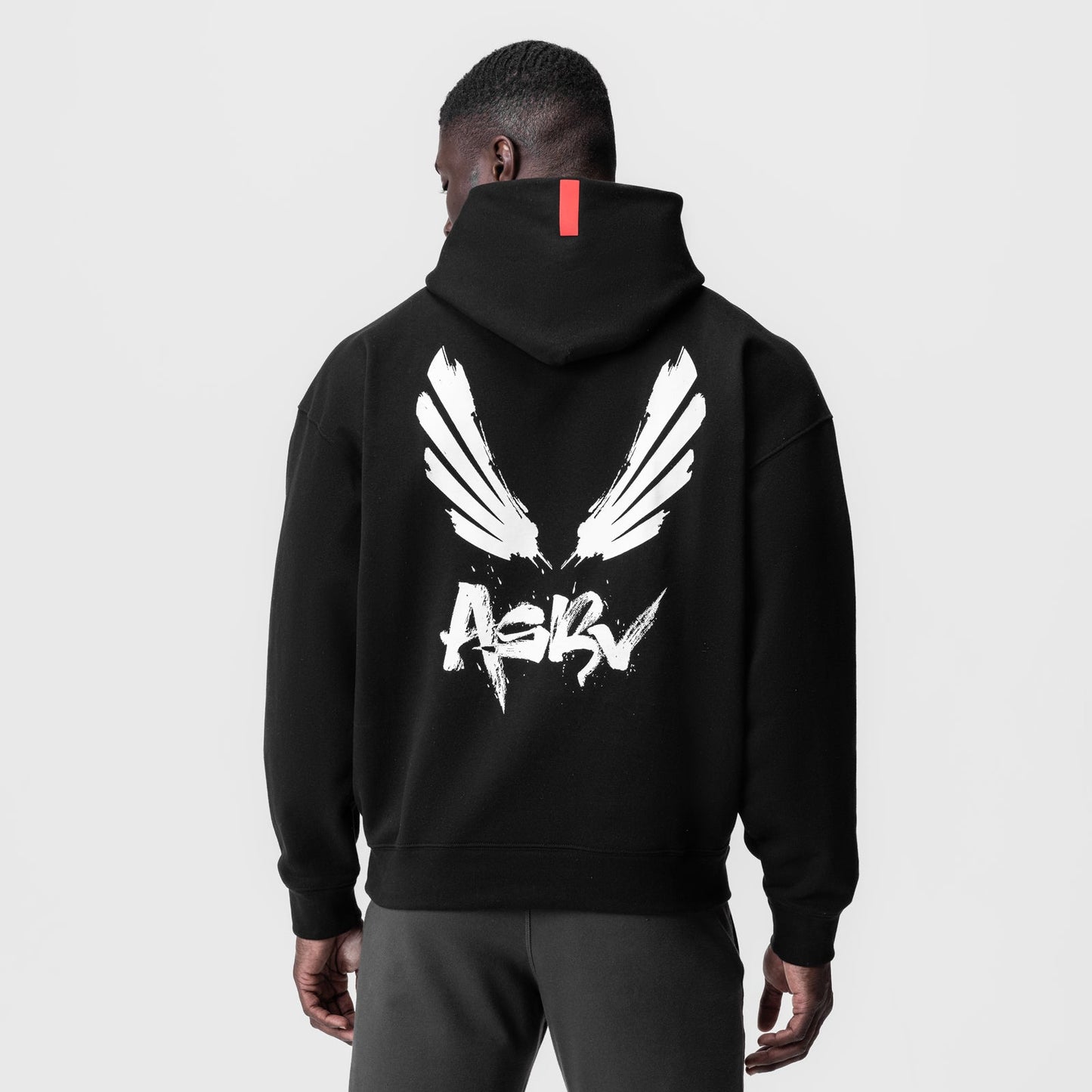 0874. Tech-Terry™ Zip Pocket Hoodie Black "Brush Wings/ASRV" | ASRV Discount