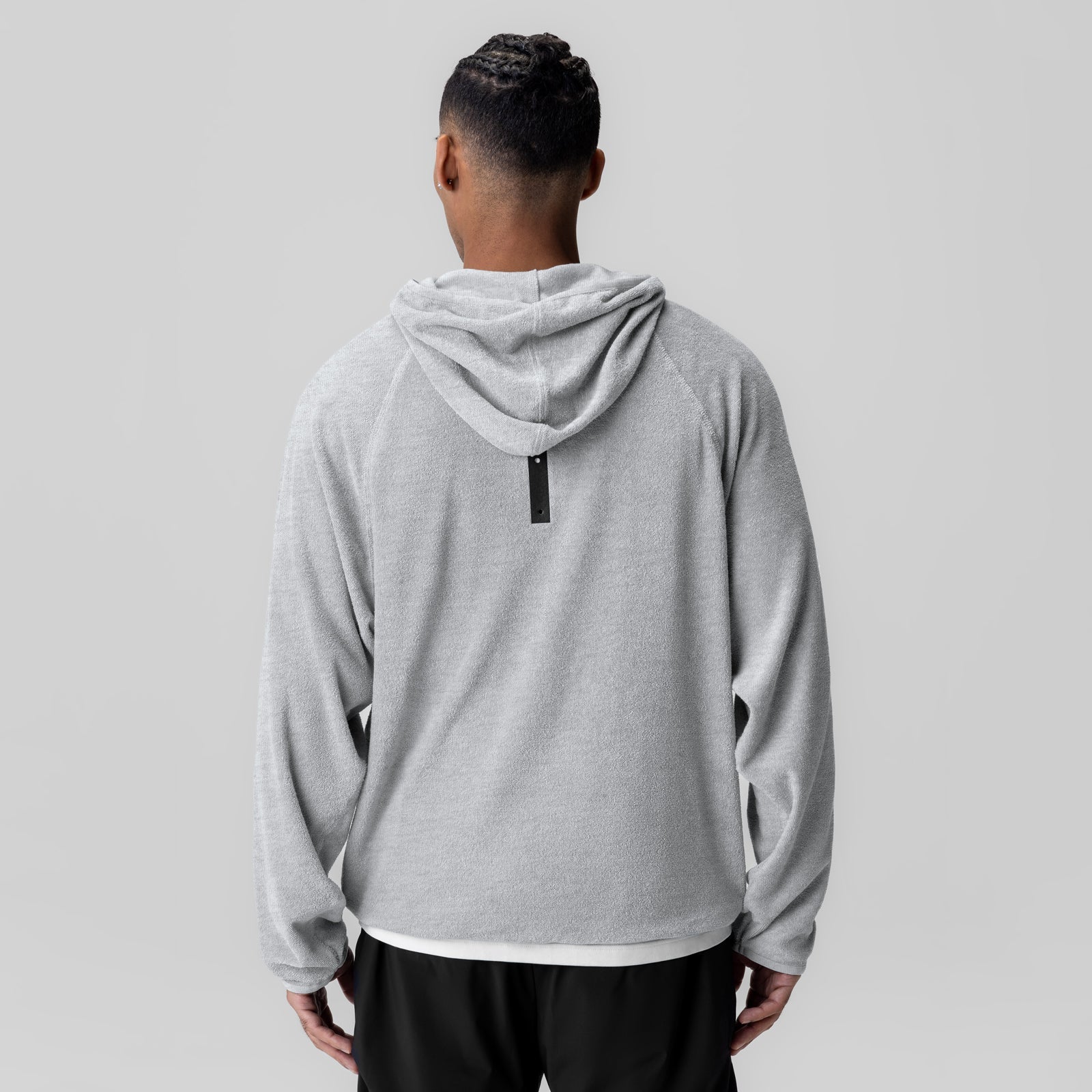 1054. Towel Terry Reversible Hoodie Heather Grey | ASRV sale