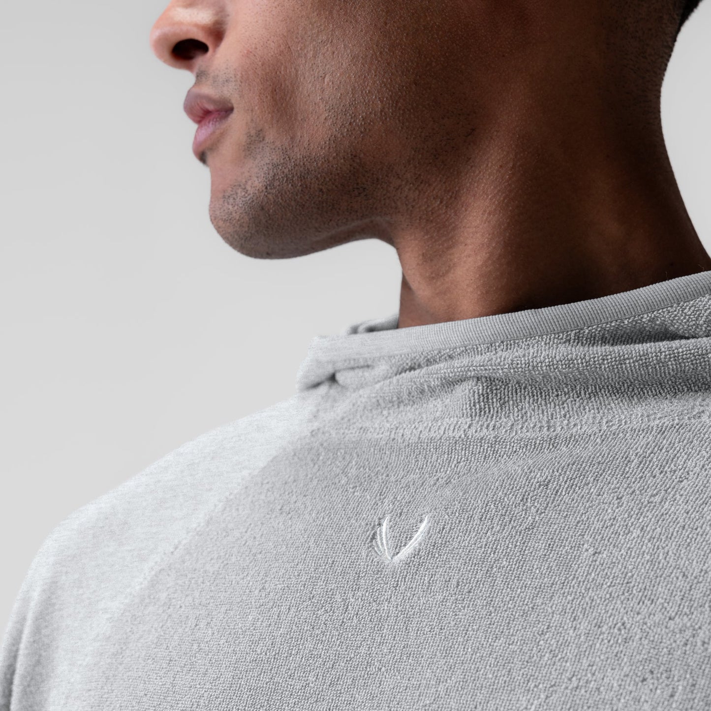 1054. Towel Terry Reversible Hoodie Heather Grey | ASRV sale