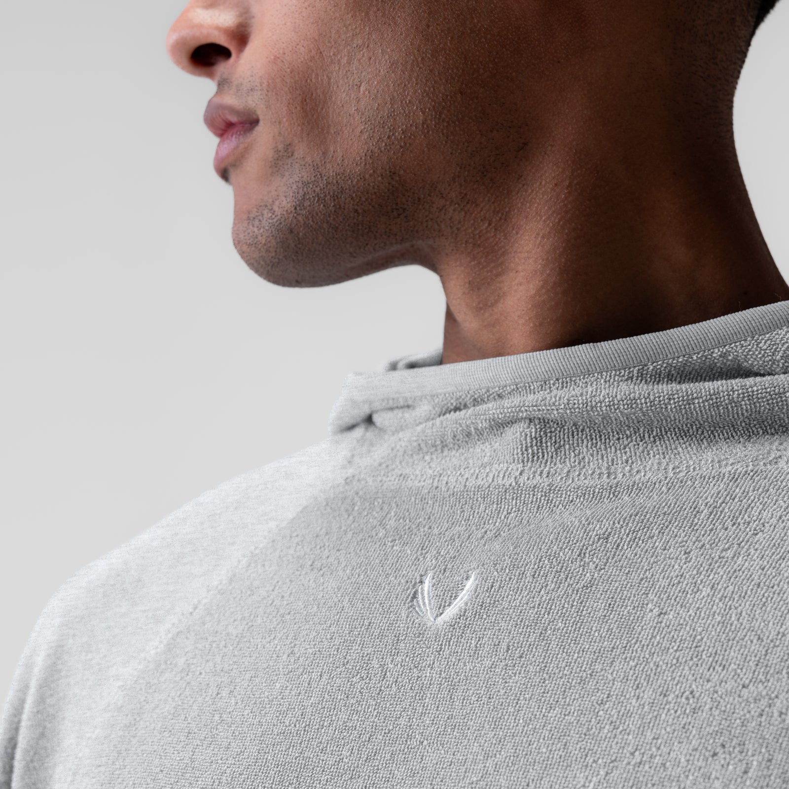1054. Towel Terry Reversible Hoodie Heather Grey | ASRV sale