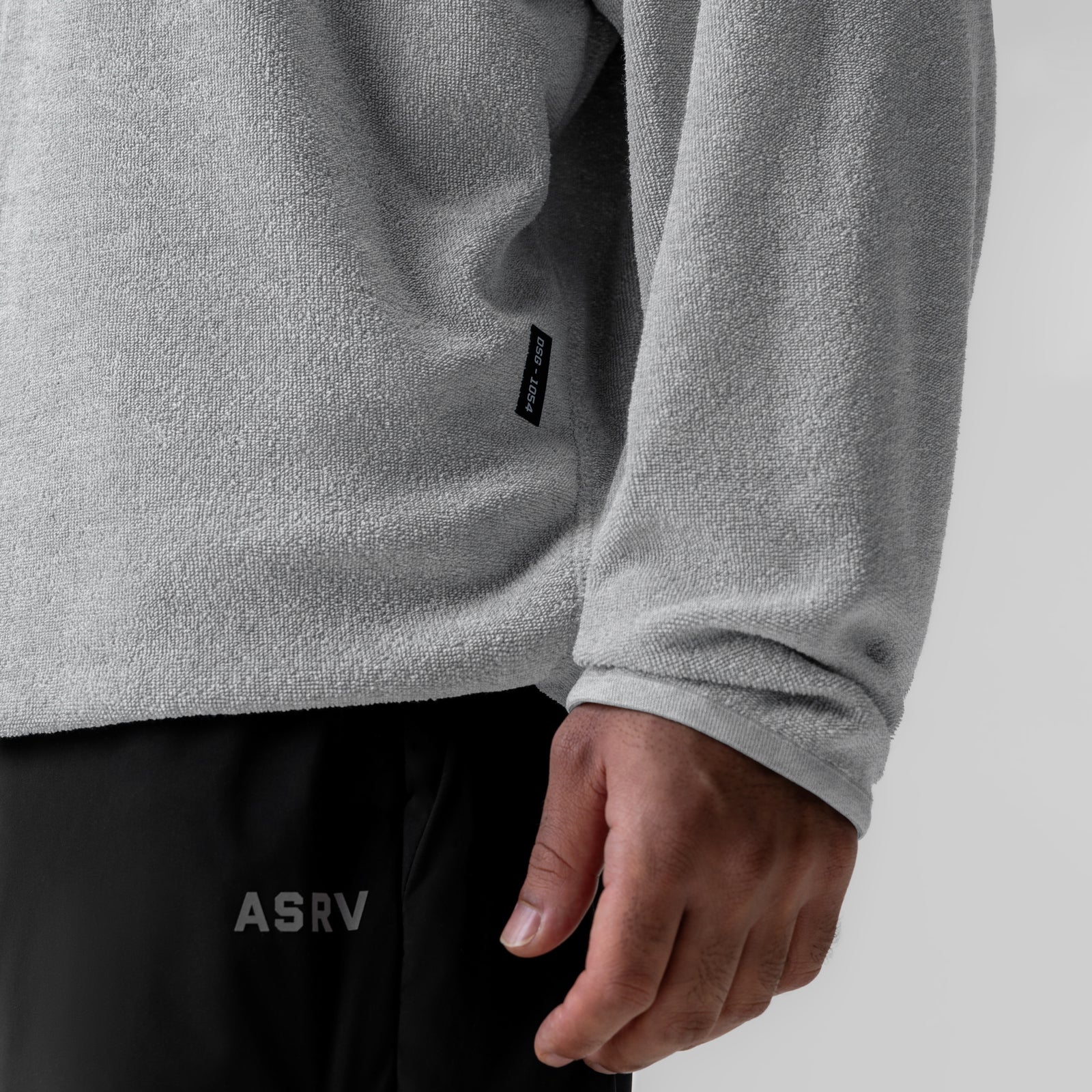 1054. Towel Terry Reversible Hoodie Heather Grey | ASRV sale